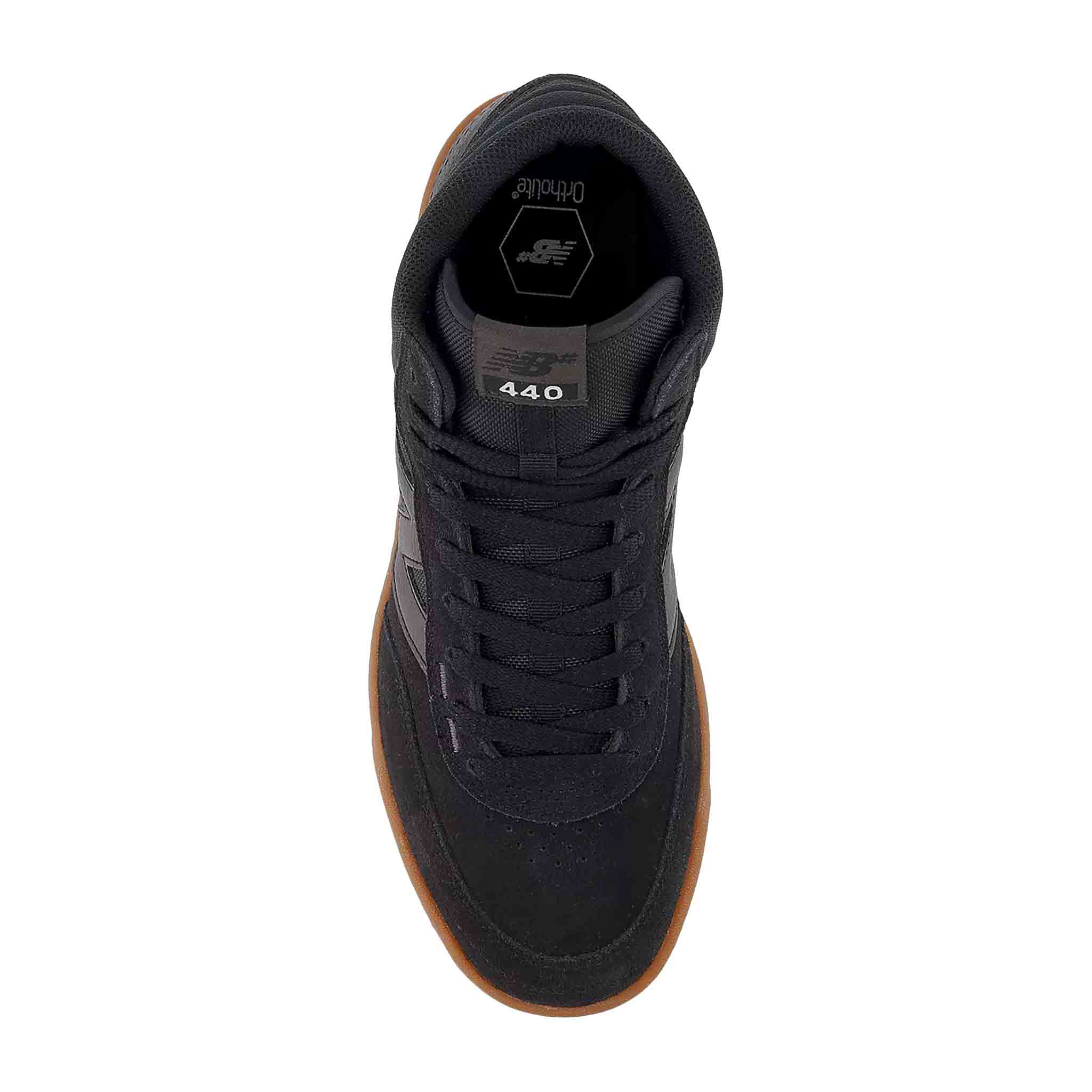 New Balance Numeric 440 Hi Black Gum Shoes
