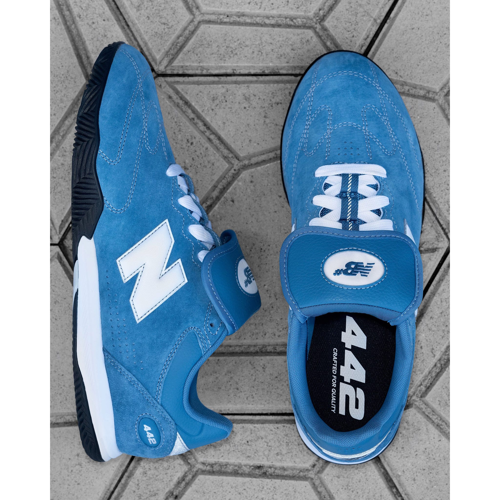 New Balance Numeric 442 Shoe Light Steel Blue White Shoes