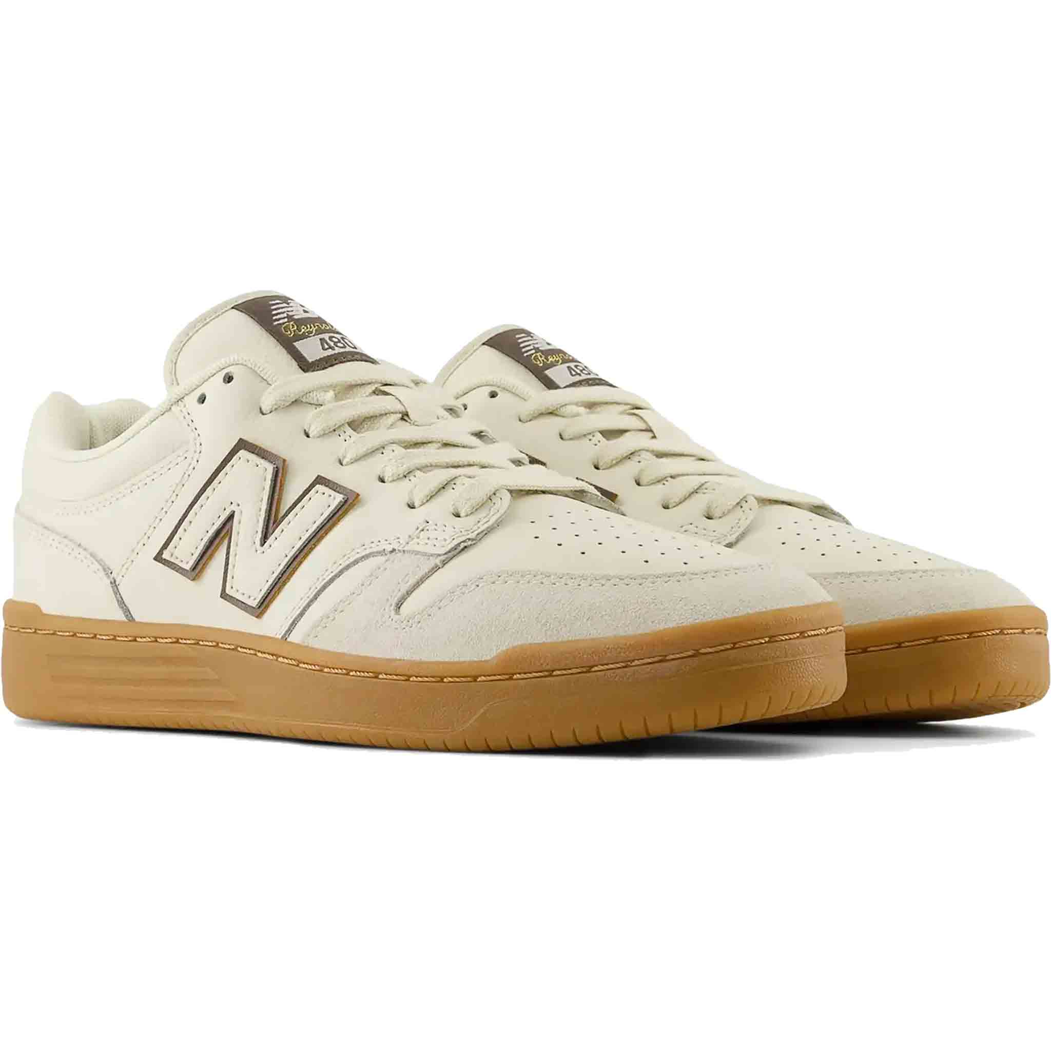 New Balance Numeric 480 Reynolds White Brown Shoes