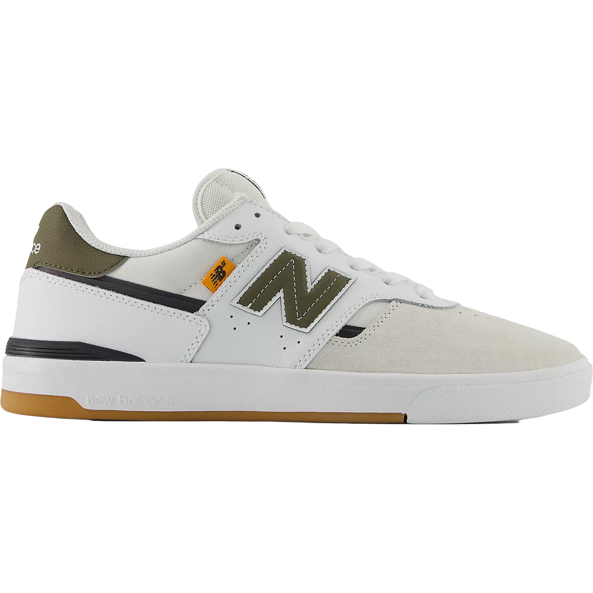 New Balance Numeric Jamie Foy 306 Cup Shoe White Olive Shoes