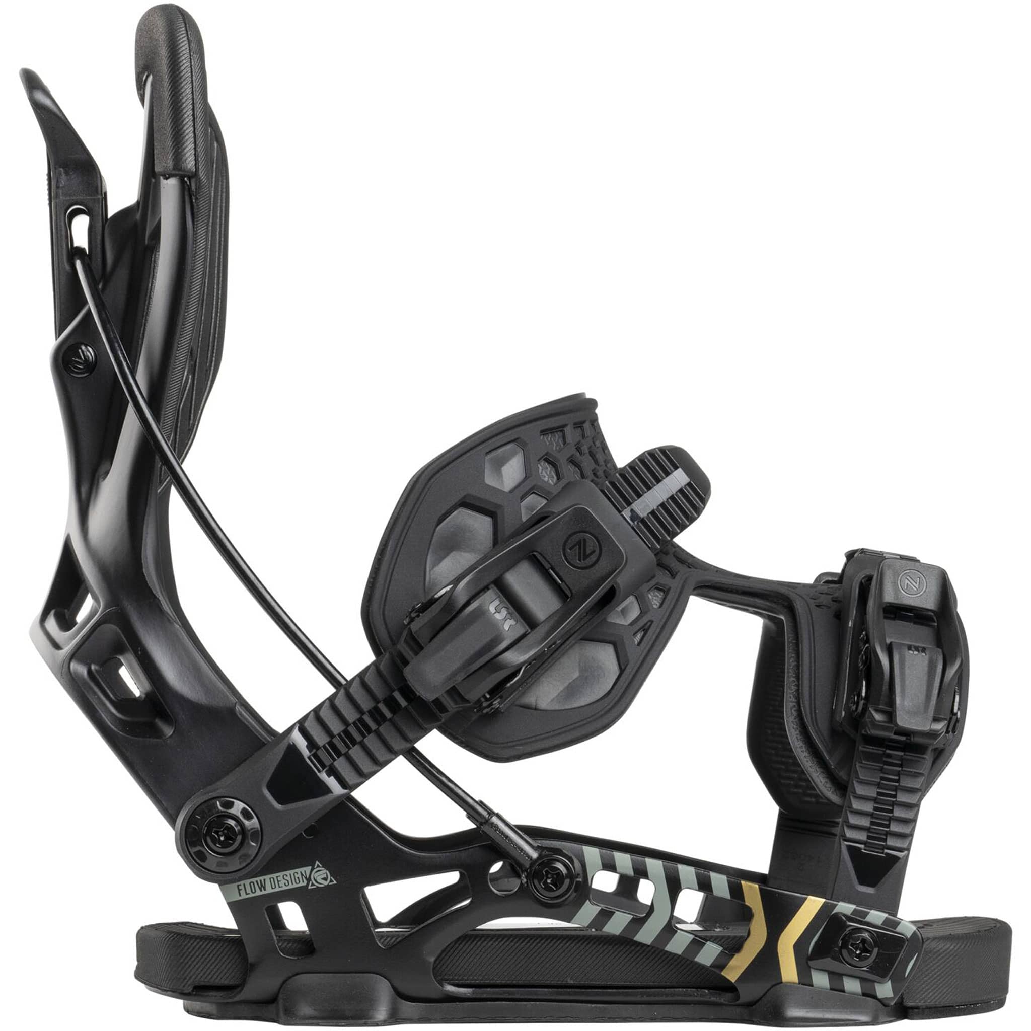 Nidecker Flow NX2 Snowboard Binding Black 2027 Mens Snowboard Bindings