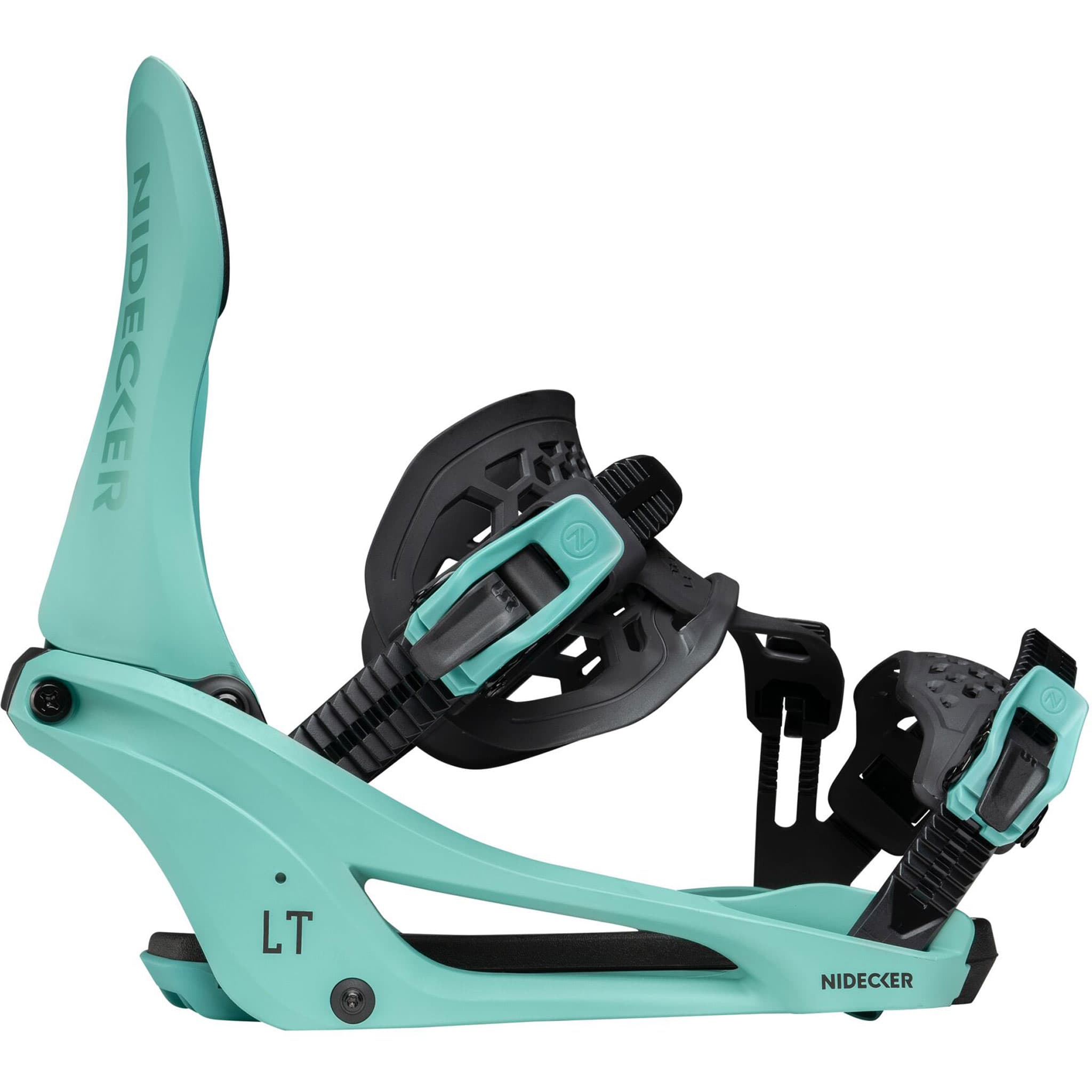 Nidecker LT Supermatic Snowboard Binding Teal 2027 Mens Snowboard Bindings