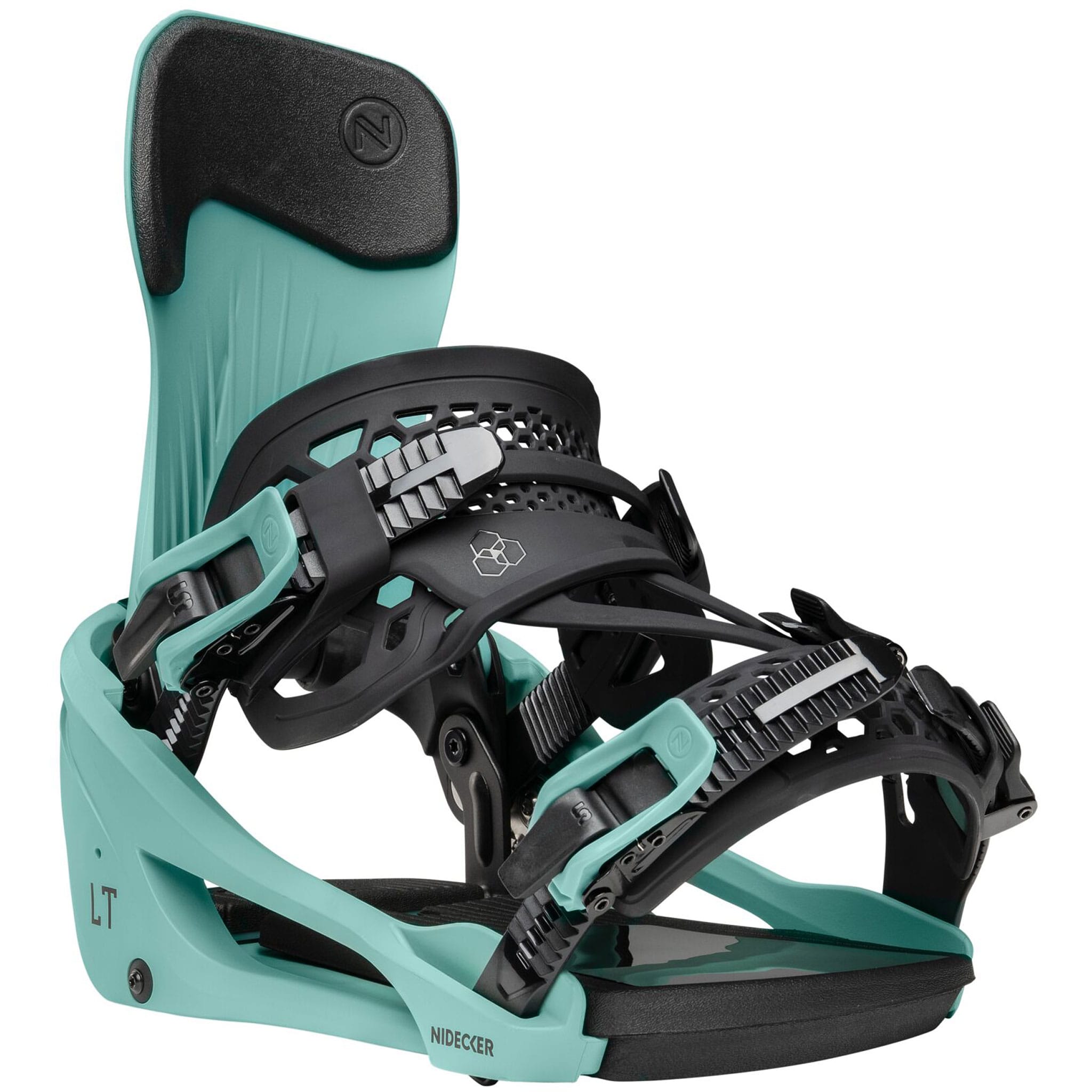 Nidecker LT Supermatic Snowboard Binding Teal 2027 Mens Snowboard Bindings