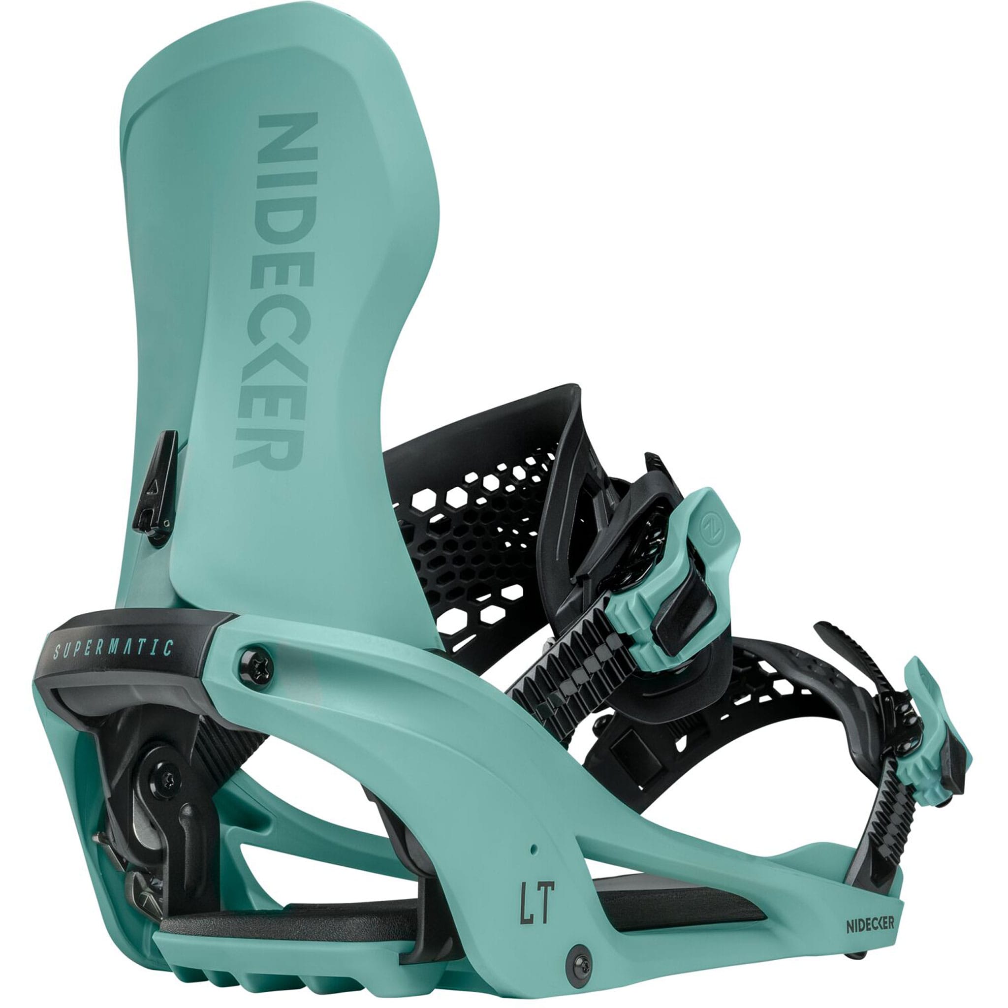 Nidecker LT Supermatic Snowboard Binding Teal 2027 Mens Snowboard Bindings