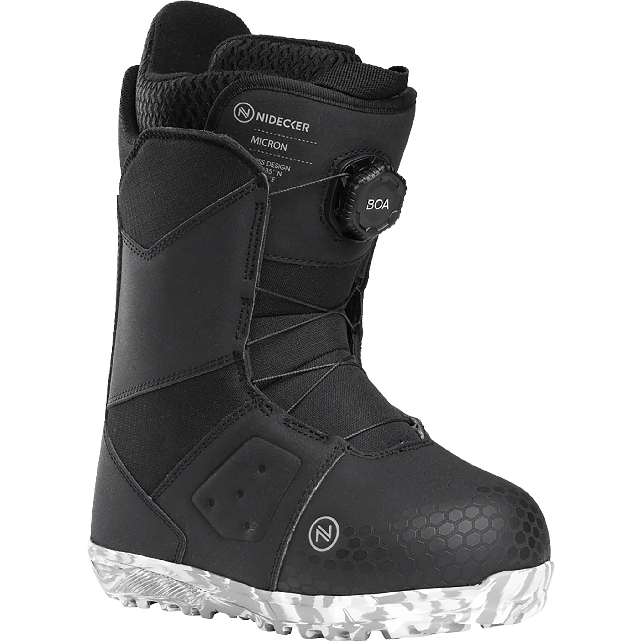 Nidecker Micron Kids Snowboard Boots Black 2025 Youth Snowboard Boots