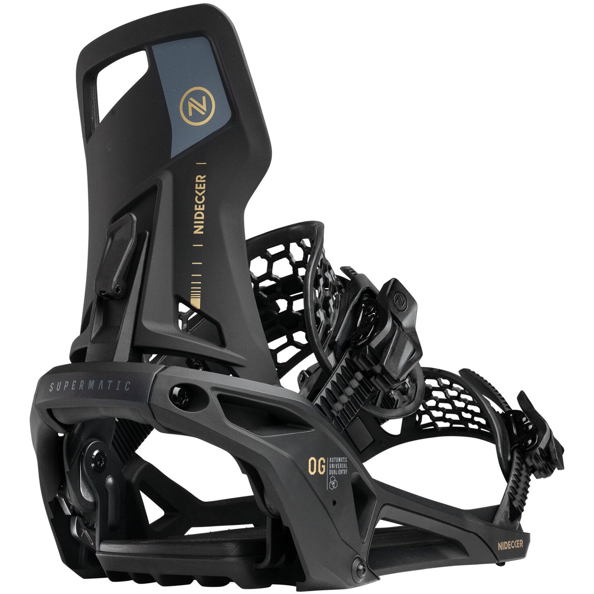 Nidecker OG Supermatic Snowboard Binding Black 2027 Mens Snowboard Bindings