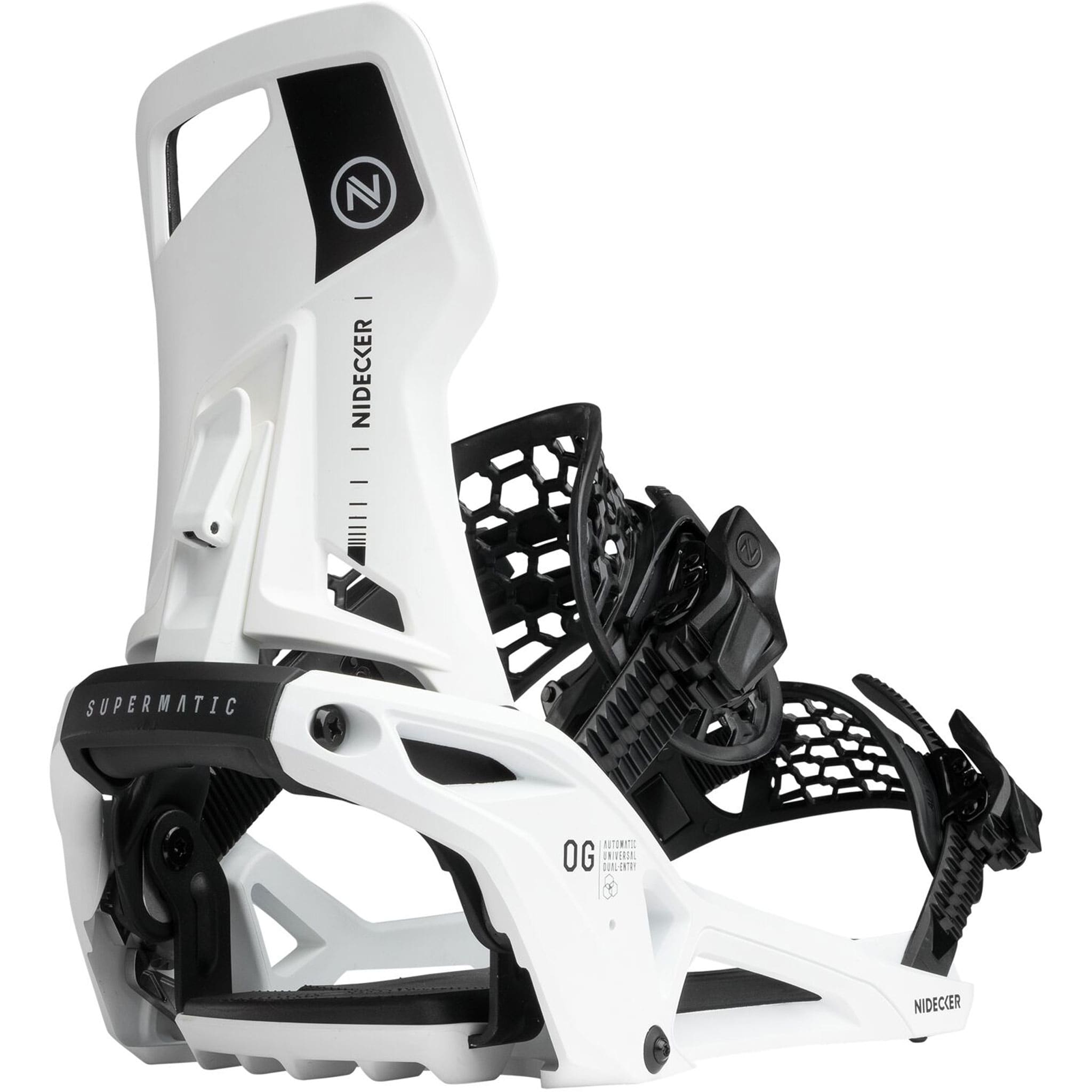 Nidecker OG Supermatic Snowboard Binding White 2027 Mens Snowboard Bindings