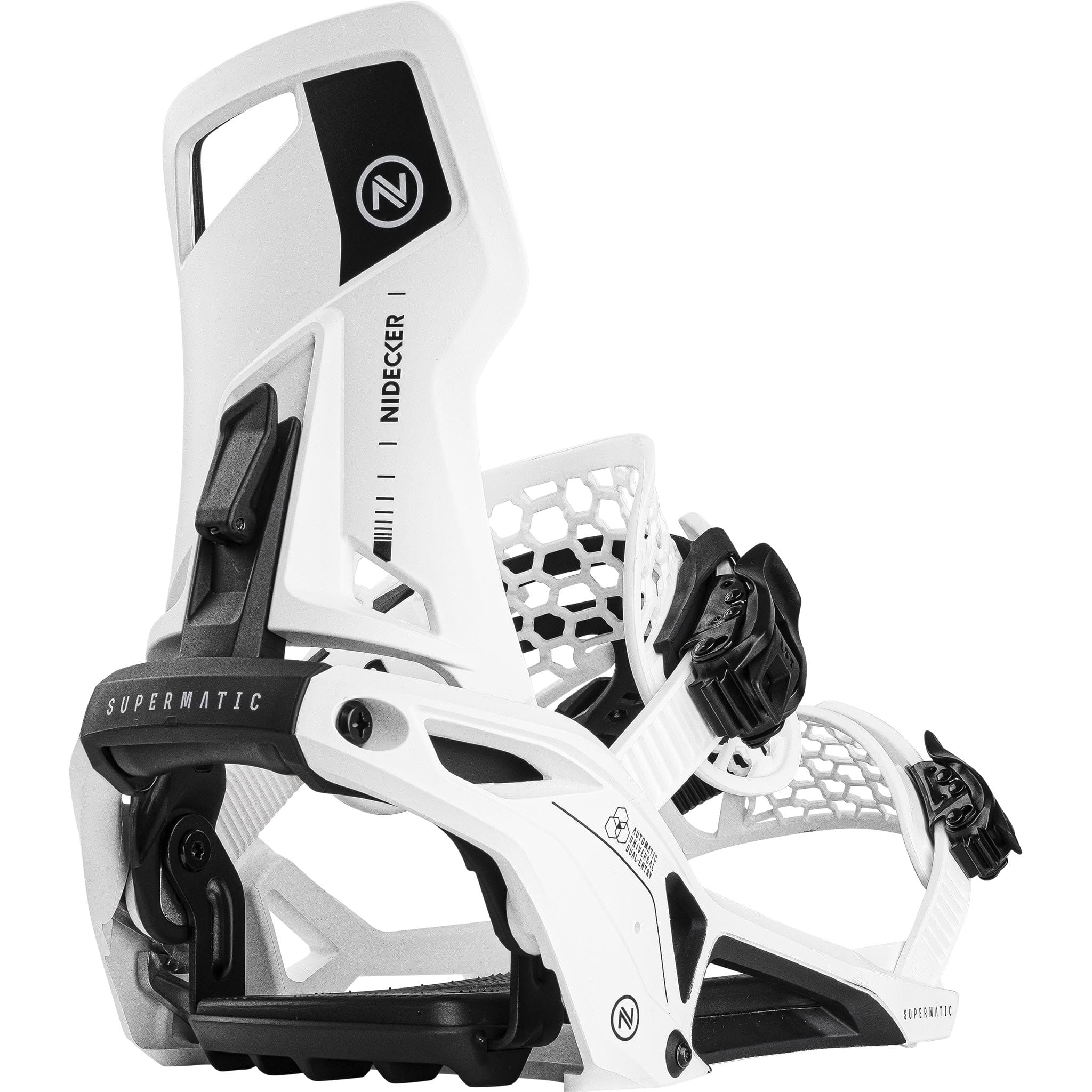 Nidecker Supermatic Hybrid Binding White 2025 Mens Bindings