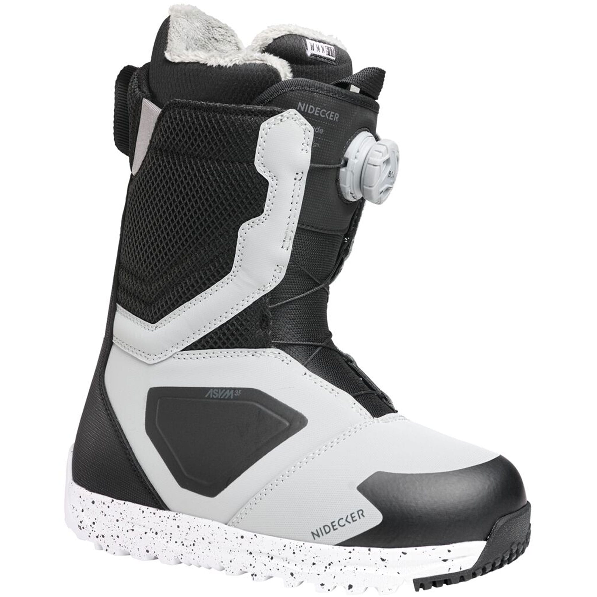 Nidecker Women's Cascade Snowboard Boot Gray Black 2027 Womens Snowboard Boots