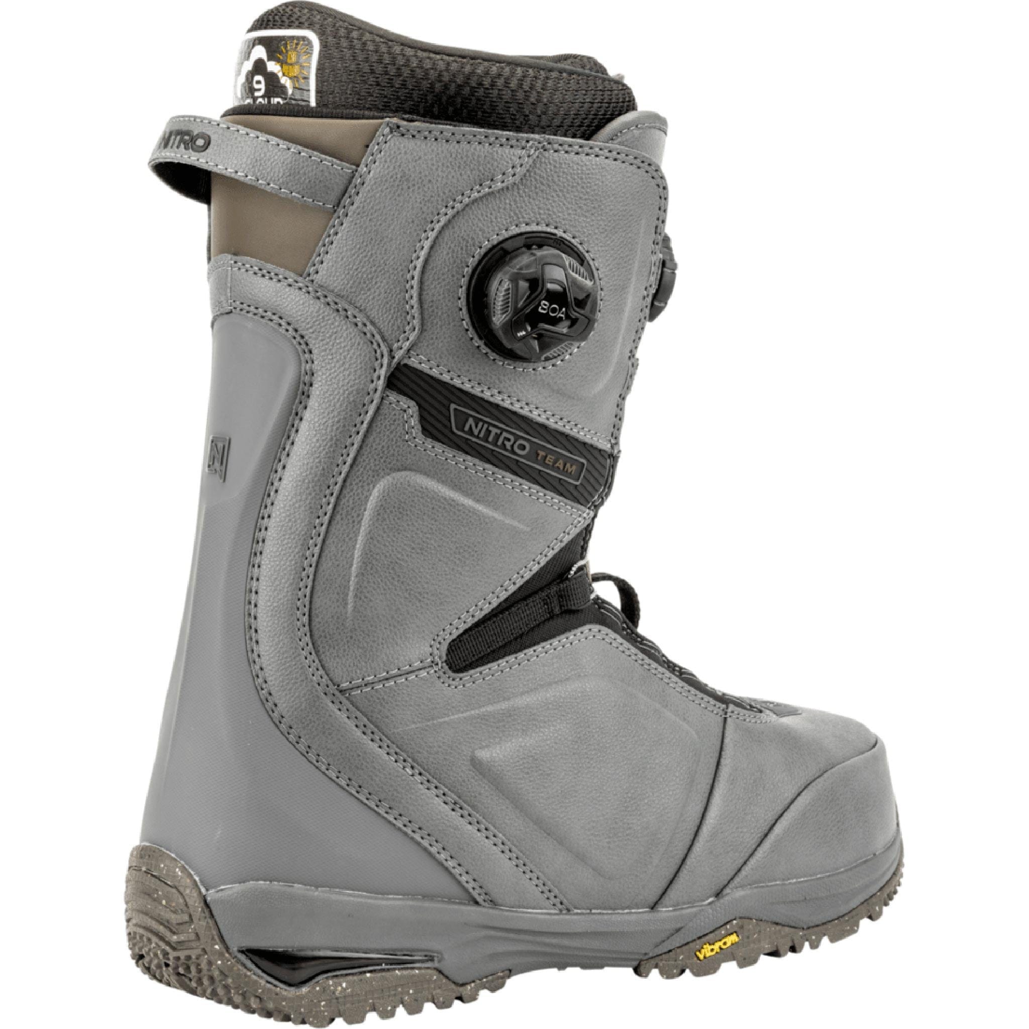 Nitro Team Boa Snowboard Boots Charcoal 2025 Mens Boots