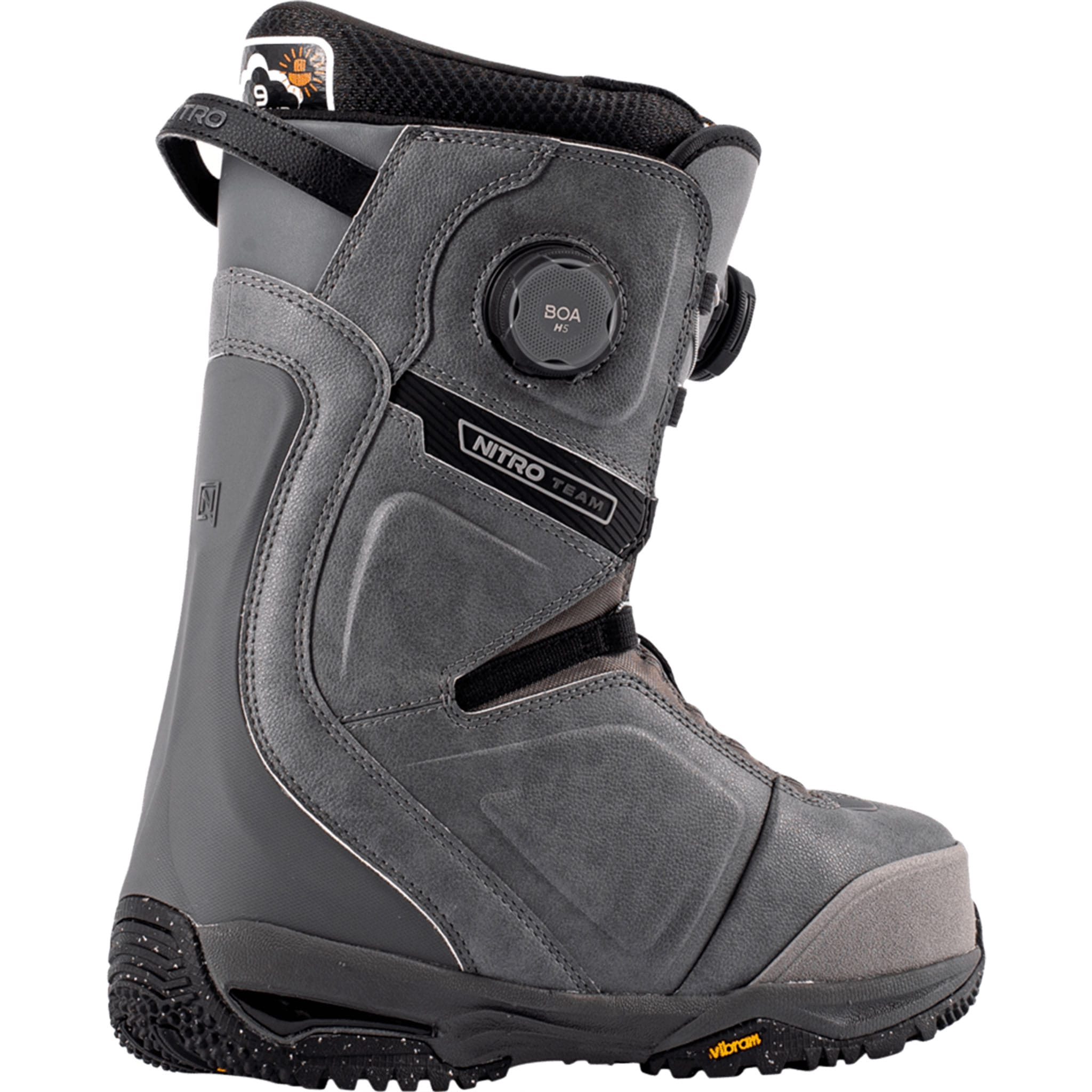 Nitro Team Boa Snowboard Boots Grey 2027 Mens Snowboard Boots