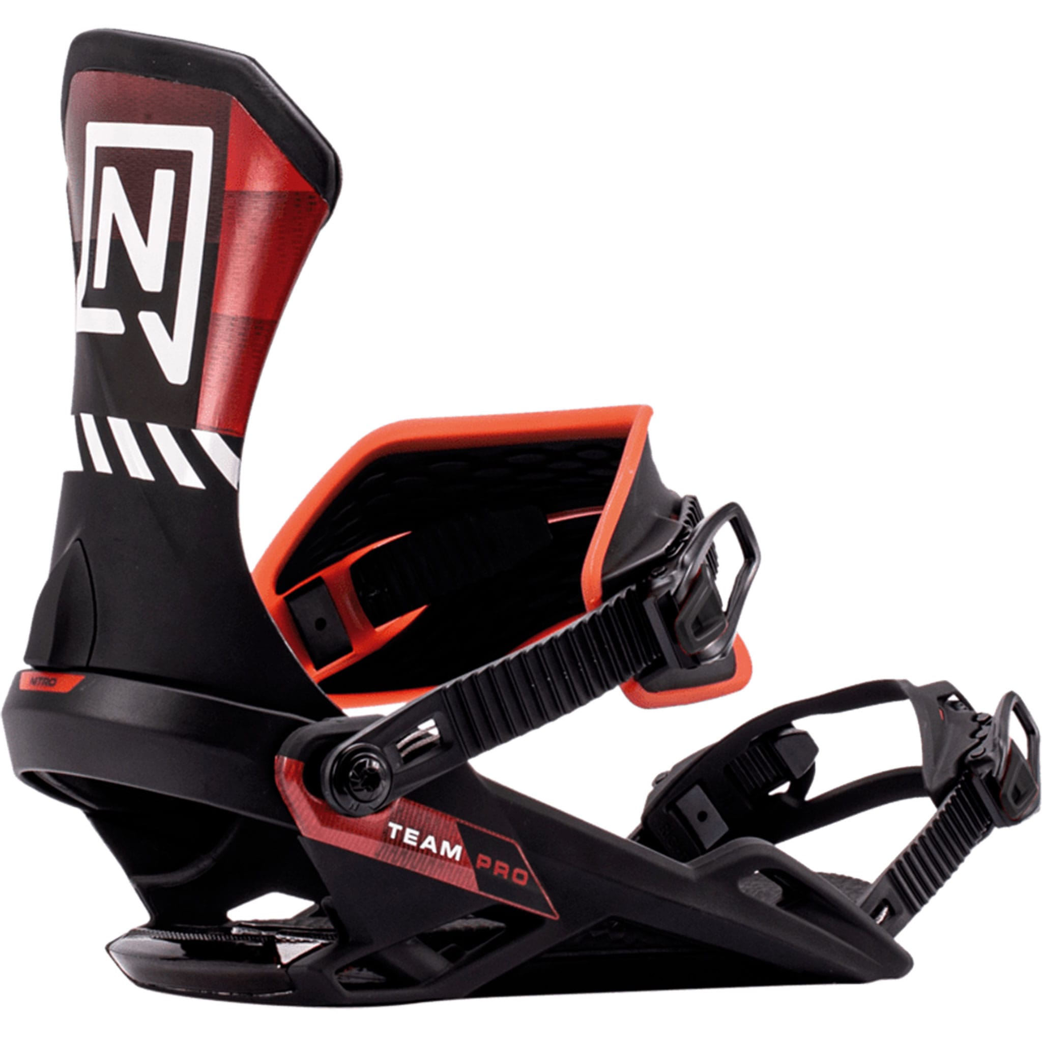 Nitro Team Pro Snowboard Binding Black Red 2027 Mens Snowboard Bindings