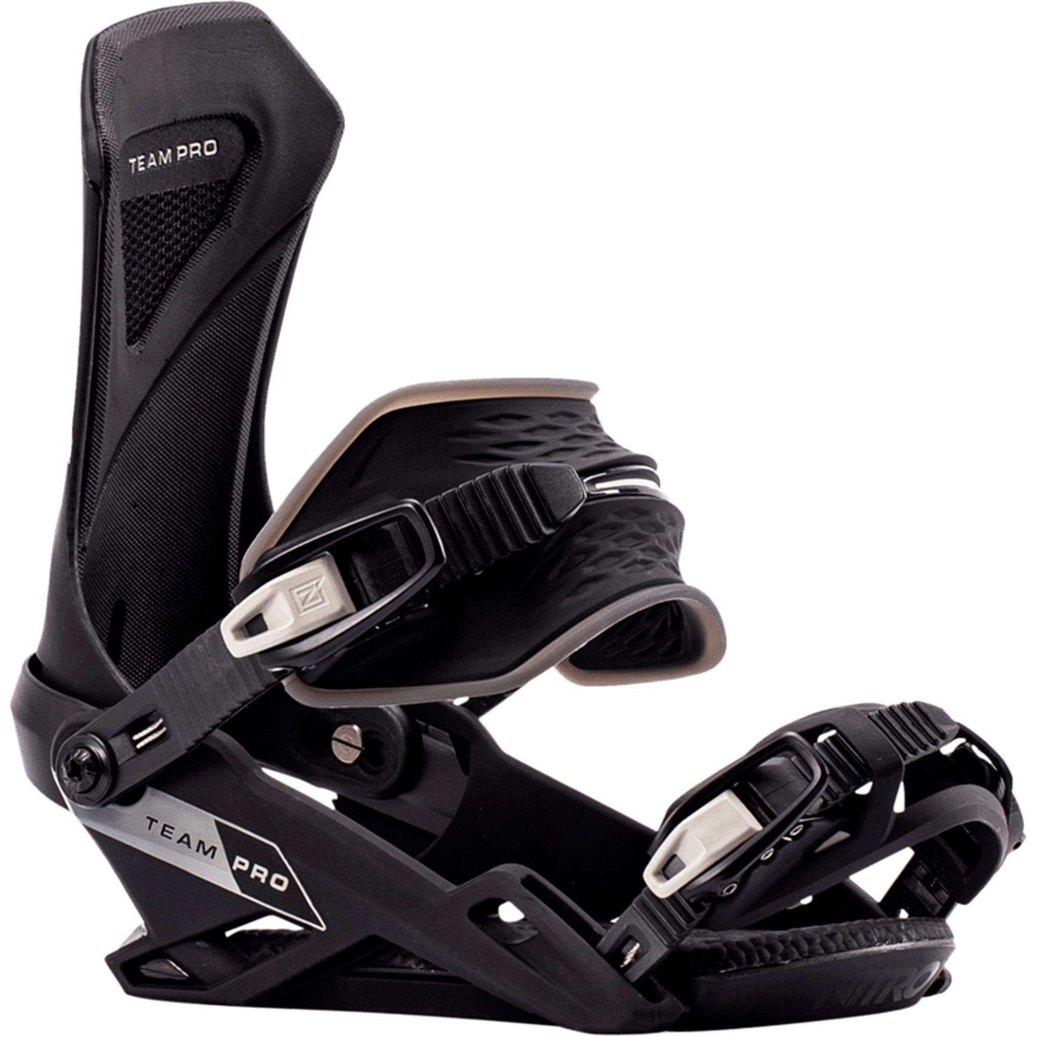 Nitro Team Pro Snowboard Binding Ultra Black 2027 Mens Snowboard Bindings