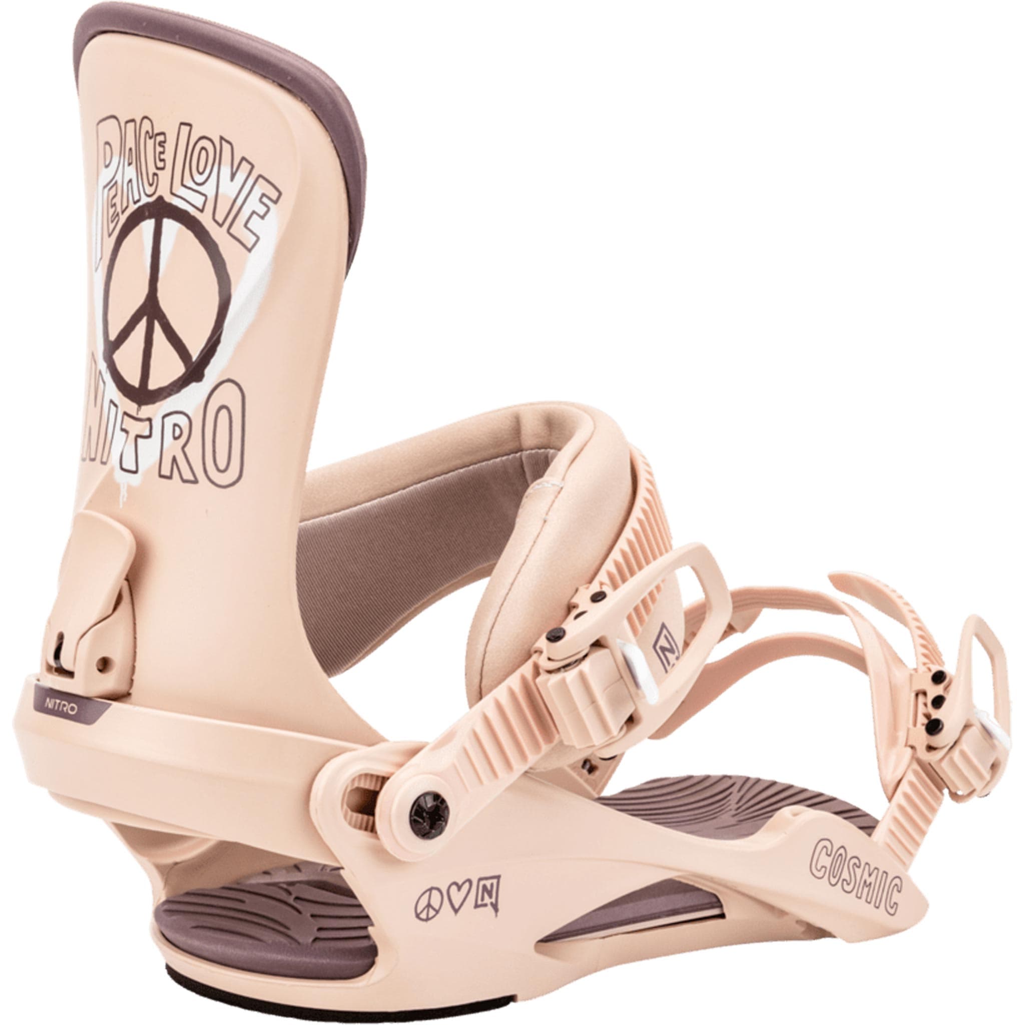 Nitro Womens Cosmic Snowboard Binding Peace Love Nitro 2025 Women's Bindings