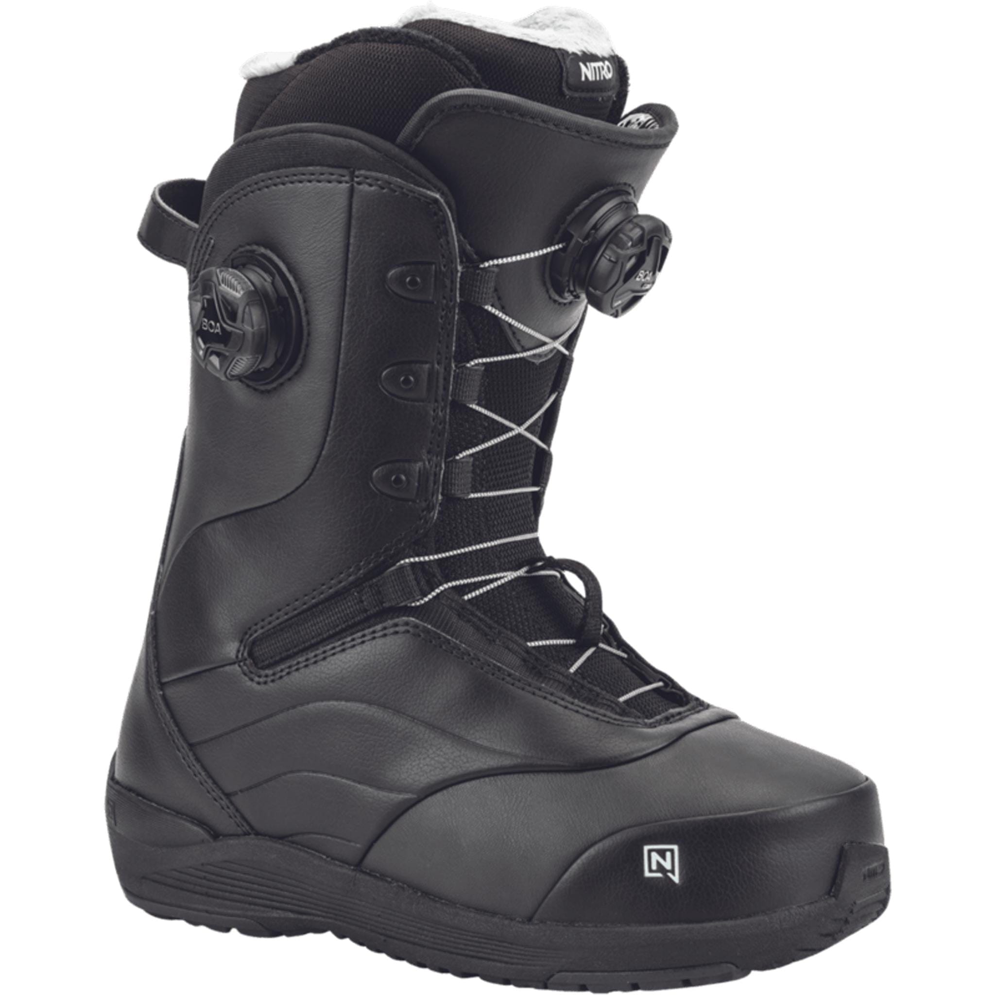 Nitro Womens Crown Boa Snowboard Boots Black 2025 Women's Boots