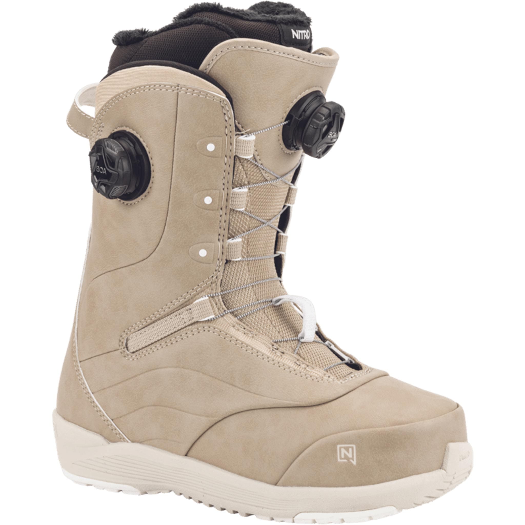 Nitro Womens Crown Boa Snowboard Boots Sand 2025 Women's Boots