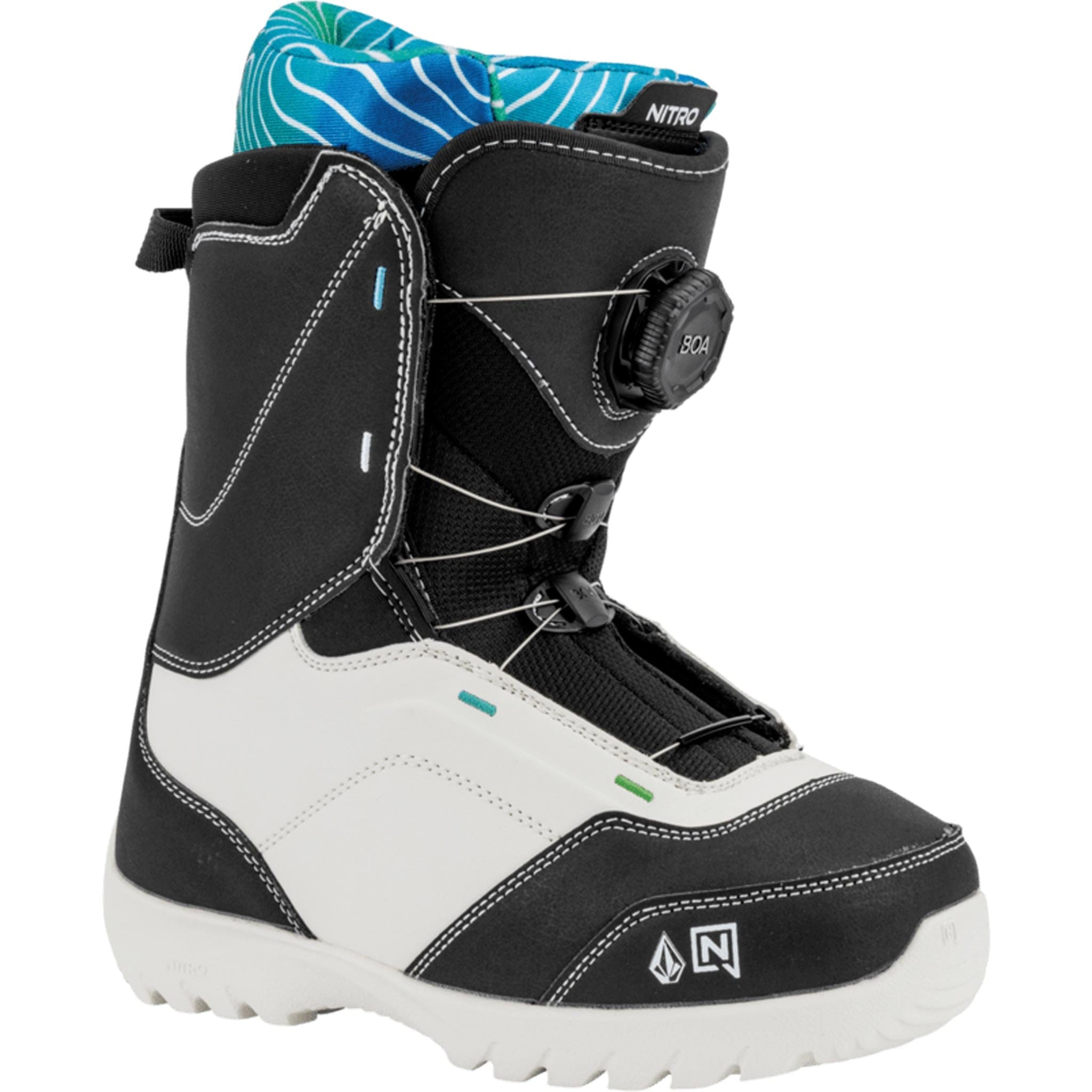 Nitro Youth Droid Boa Snowboard Boots X Volcom 2025 Kids Boot