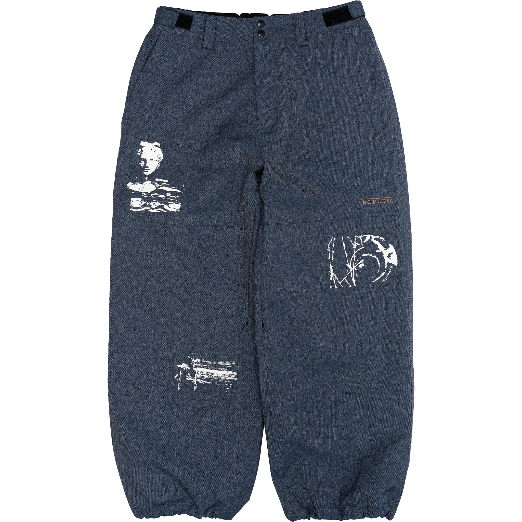 Nomadik Thick Pant Denim Patch Mens Snowboard Pants