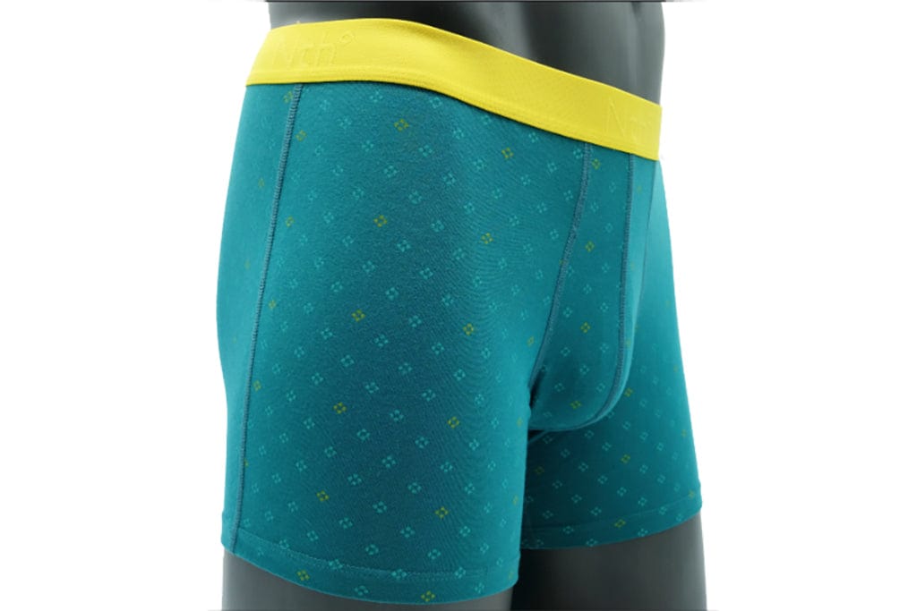 NTH DEGREE MODAL 40S TRIM FIT BOXER TEAL FANCY SQUARE Underwear