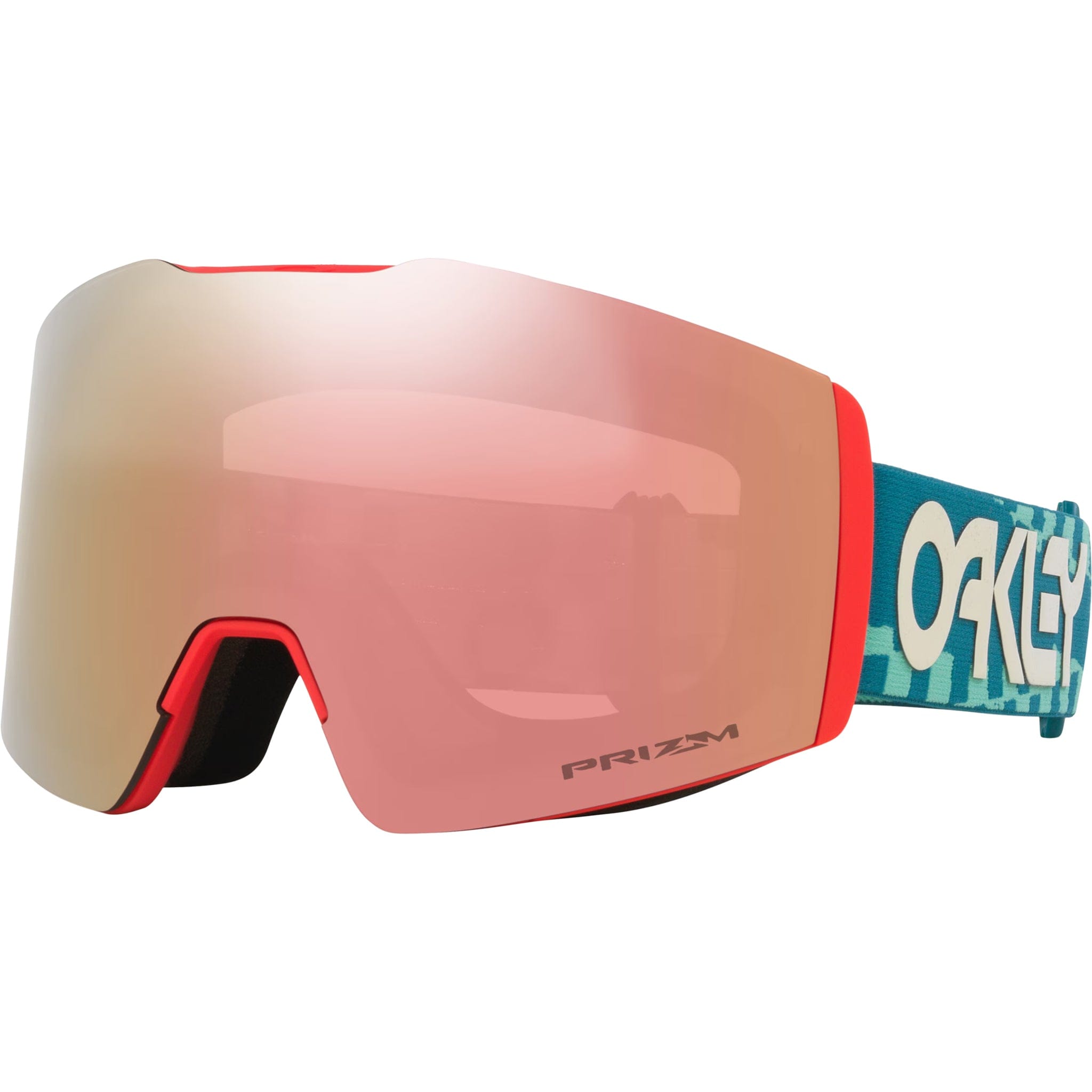 Oakley Fall Line M Snow Goggles Pacific Chex Prizm Snow Rose Gold Iridium Goggles