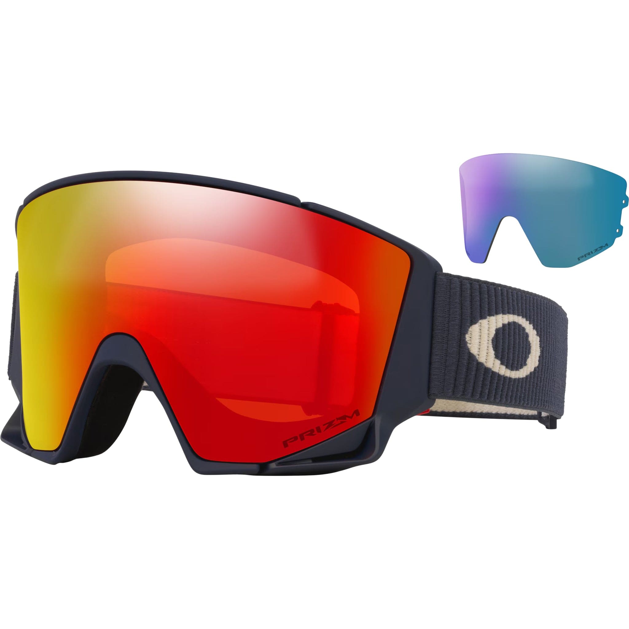 Oakley Flow Scape L Alt Fit Snow Goggles India Ink Corduroy Prizm Torch Iridium Goggles