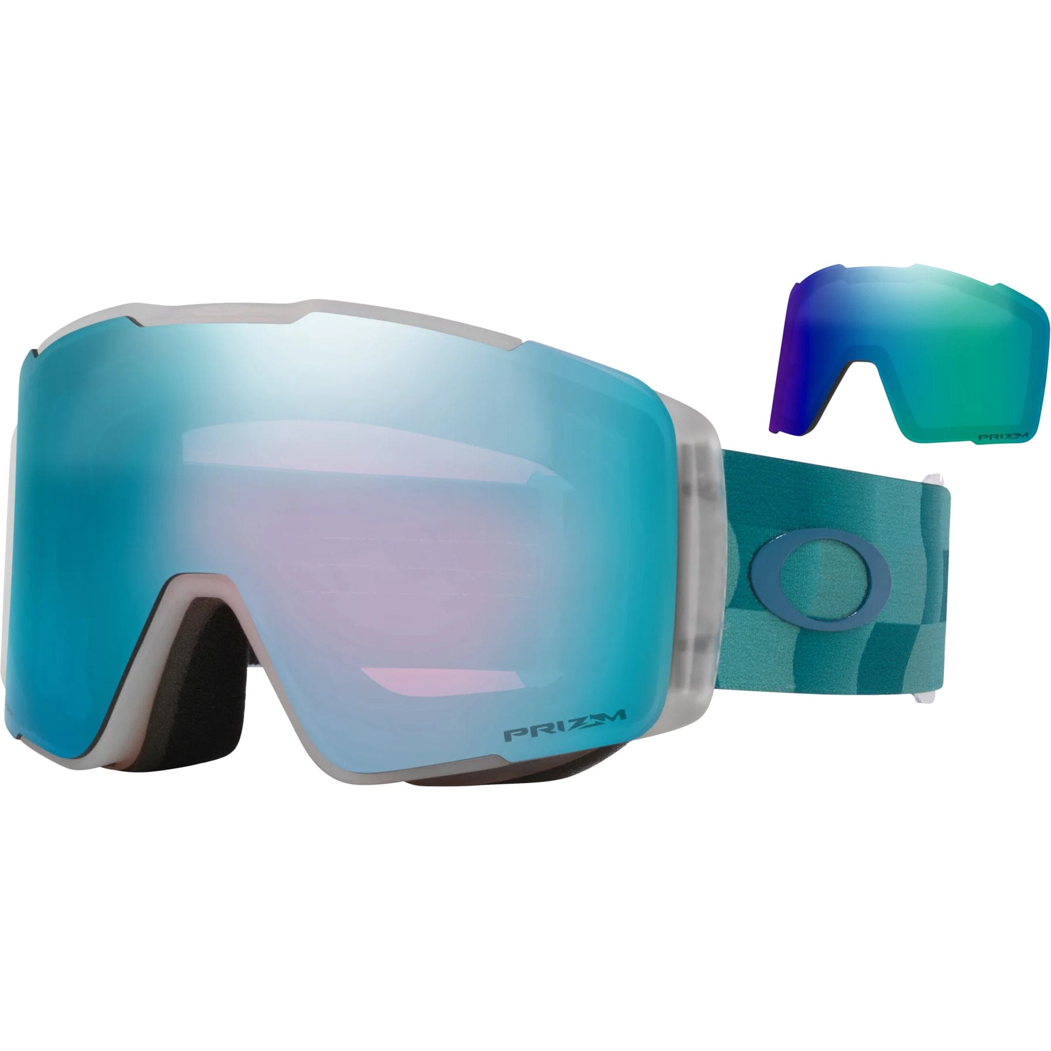 Oakley Line Miner Pro L Snow Goggles Blue Current Prizm Snow Sapphire Iridium & Prizm Snow Argon Iridium Goggles