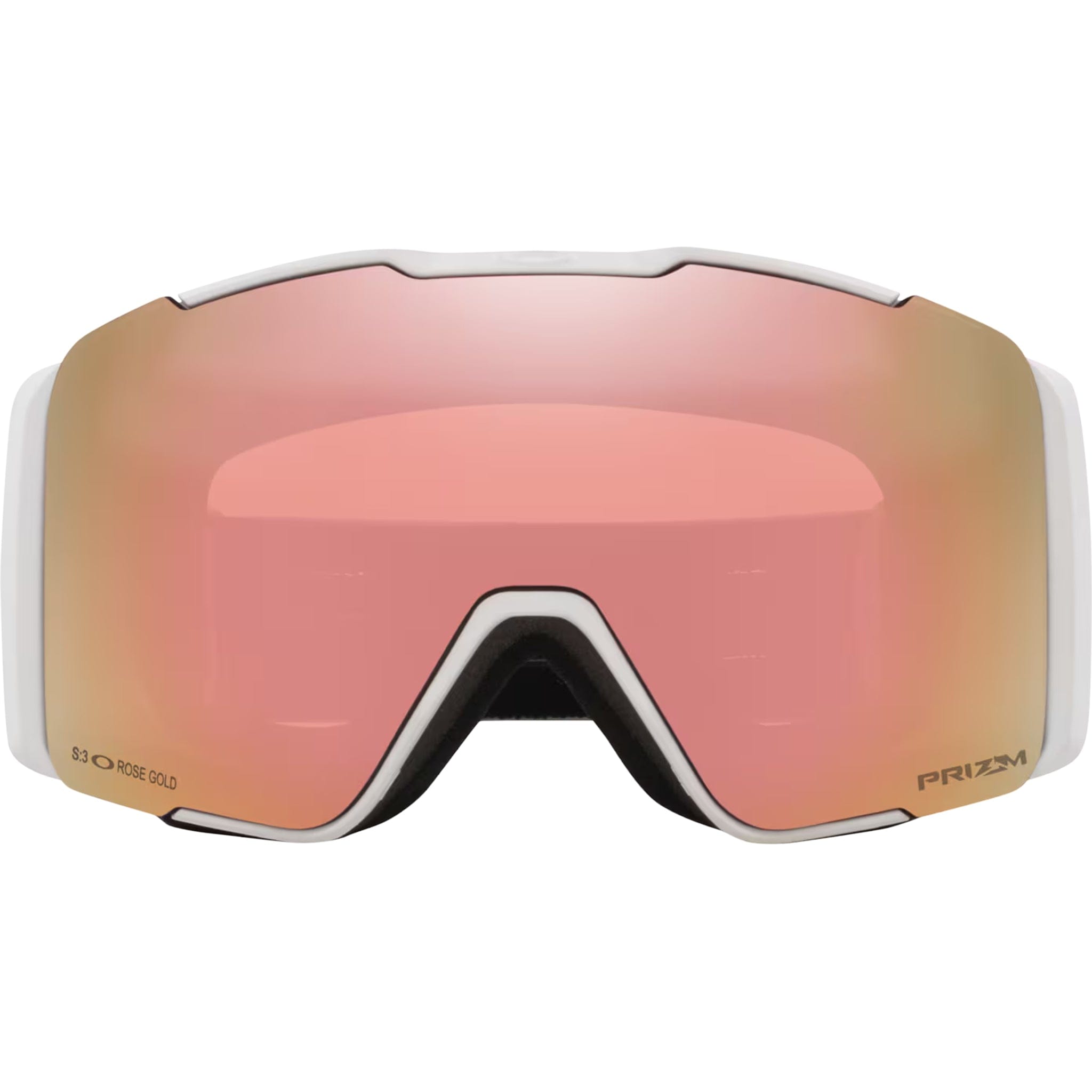 Oakley Line Miner Pro M Alt Fit Snow Goggles Matte White Prizm Rose Gold Iridium Goggles