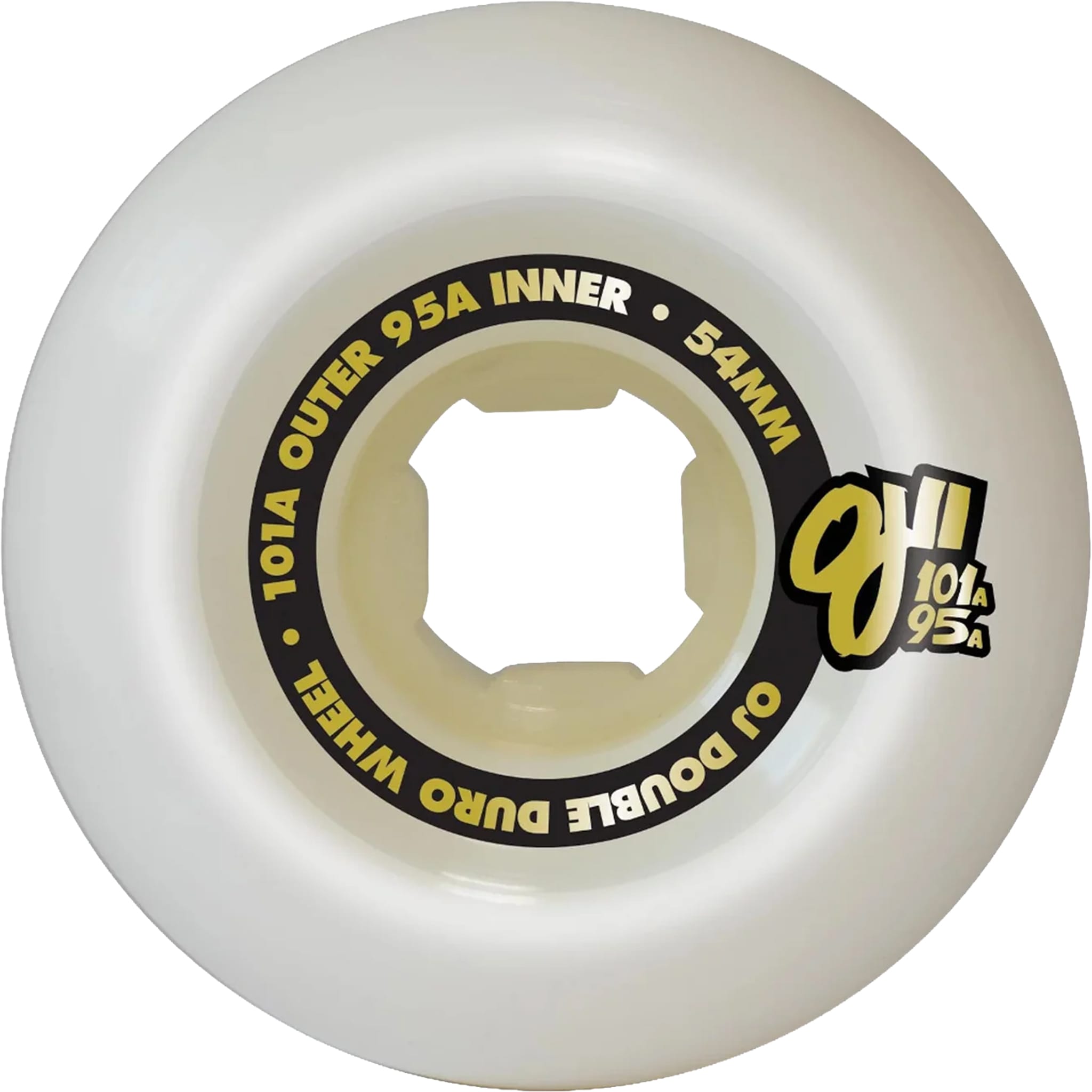 OJS Shin Sanbongi Dolphins Gold Double Duro Skateboard Wheels 101a/95a 54mm Skateboard Wheels
