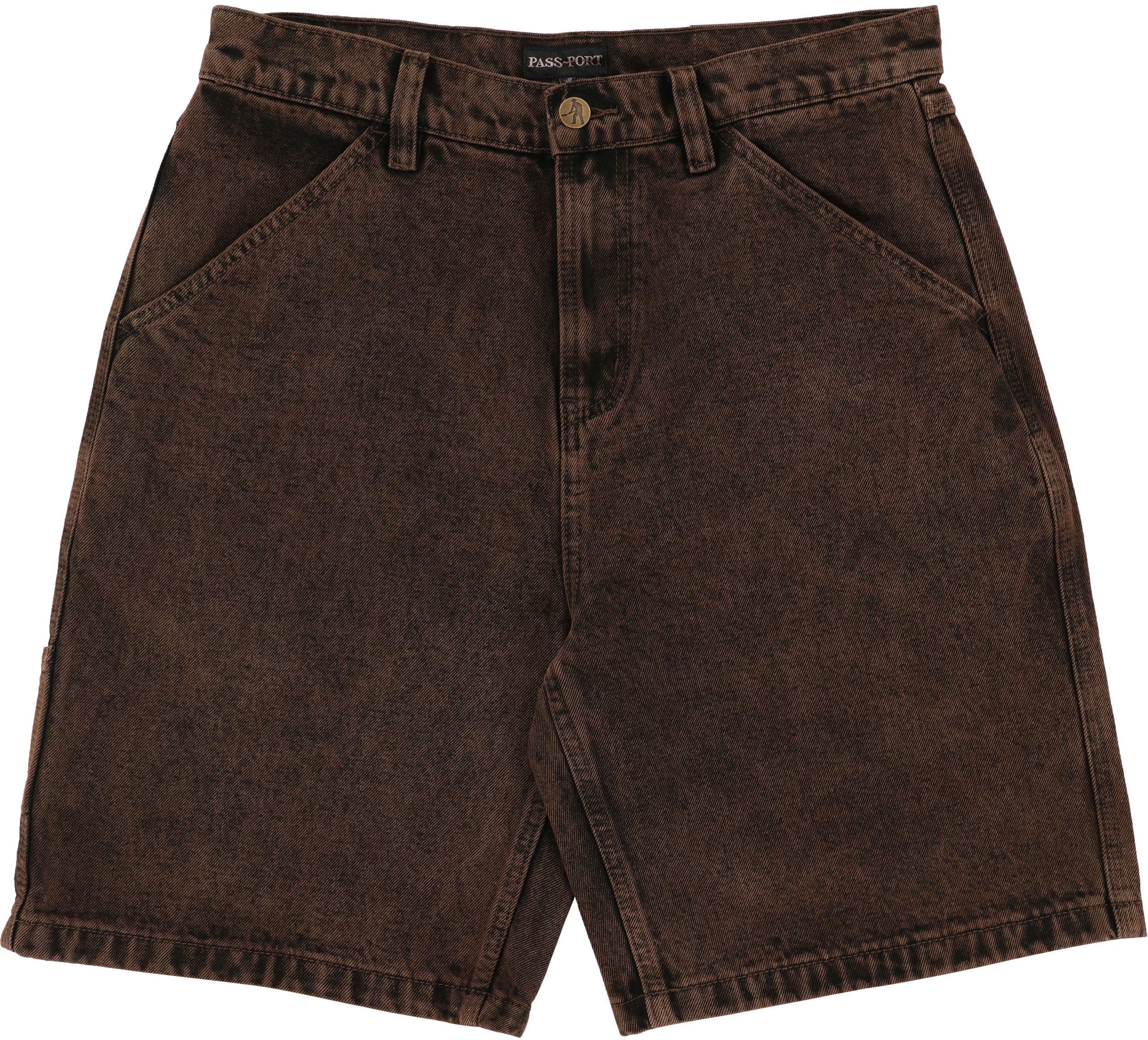 Passport Workers Club Shorts Over-Dye Brown Shorts