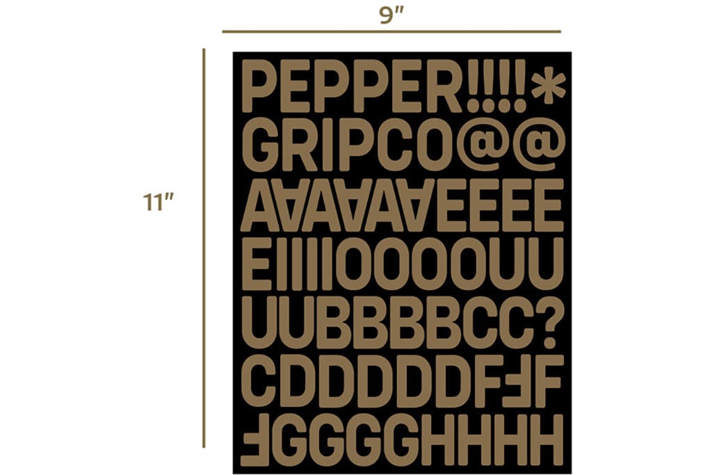 Pepper Alphanumeric Custom Griptape Kit Accessories