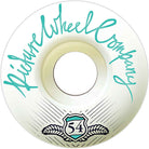 Picture Wheels Pop 99a 54mm White Skateboard Wheels