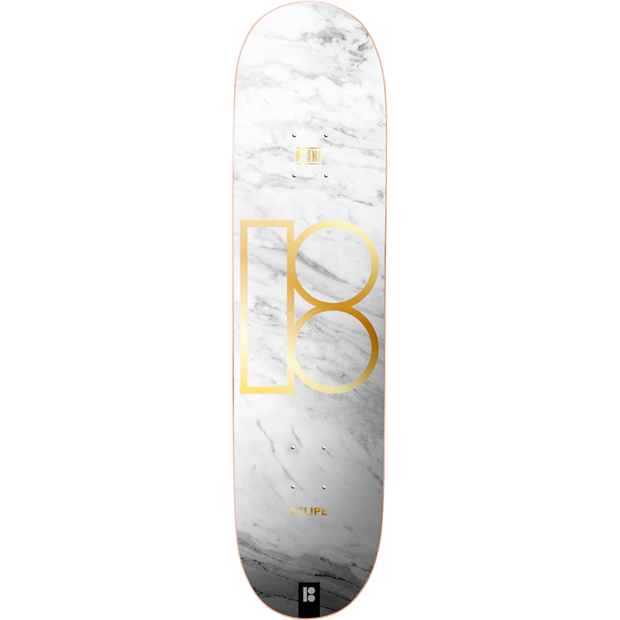 Plan B White Marble Gustavo Twin Skateboard Deck 8" Skateboard