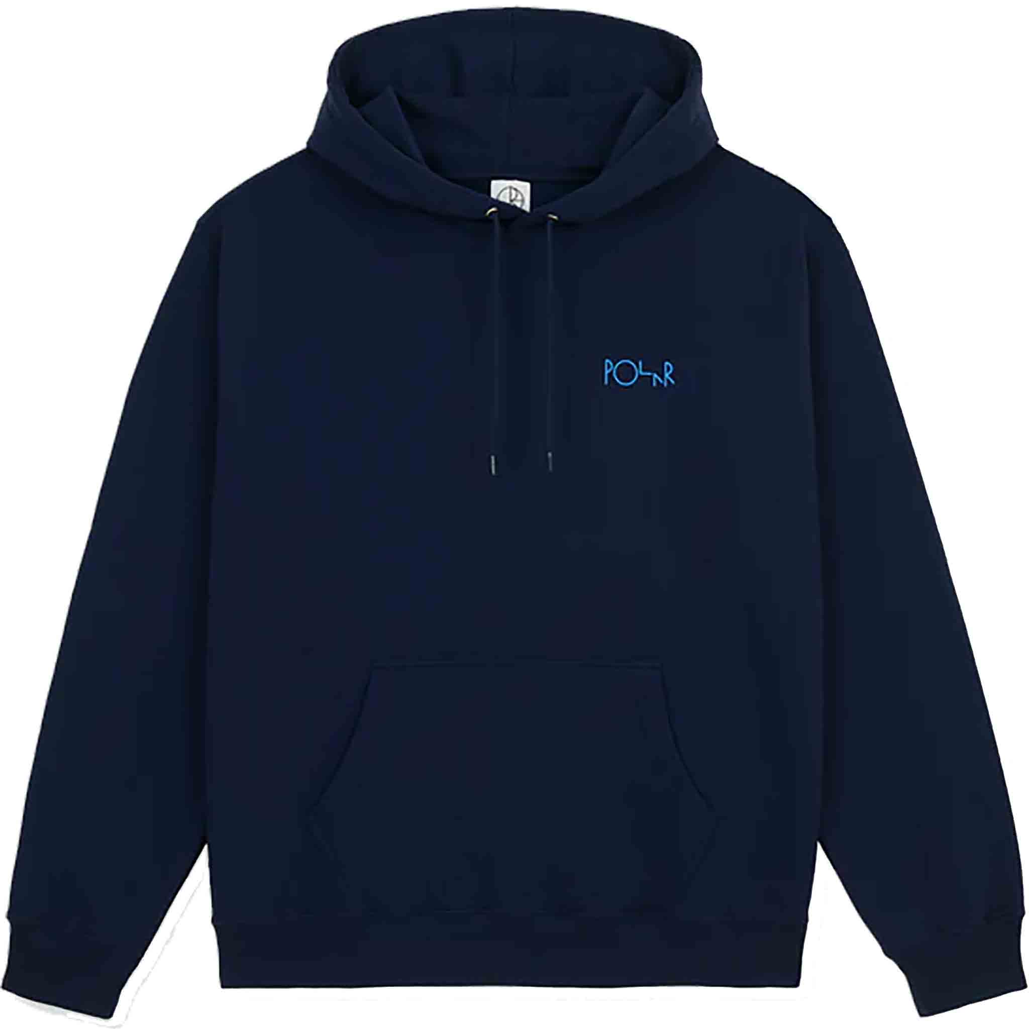 Polar Dave Hoodie Stroke Logo Dark Blue Sweatshirts