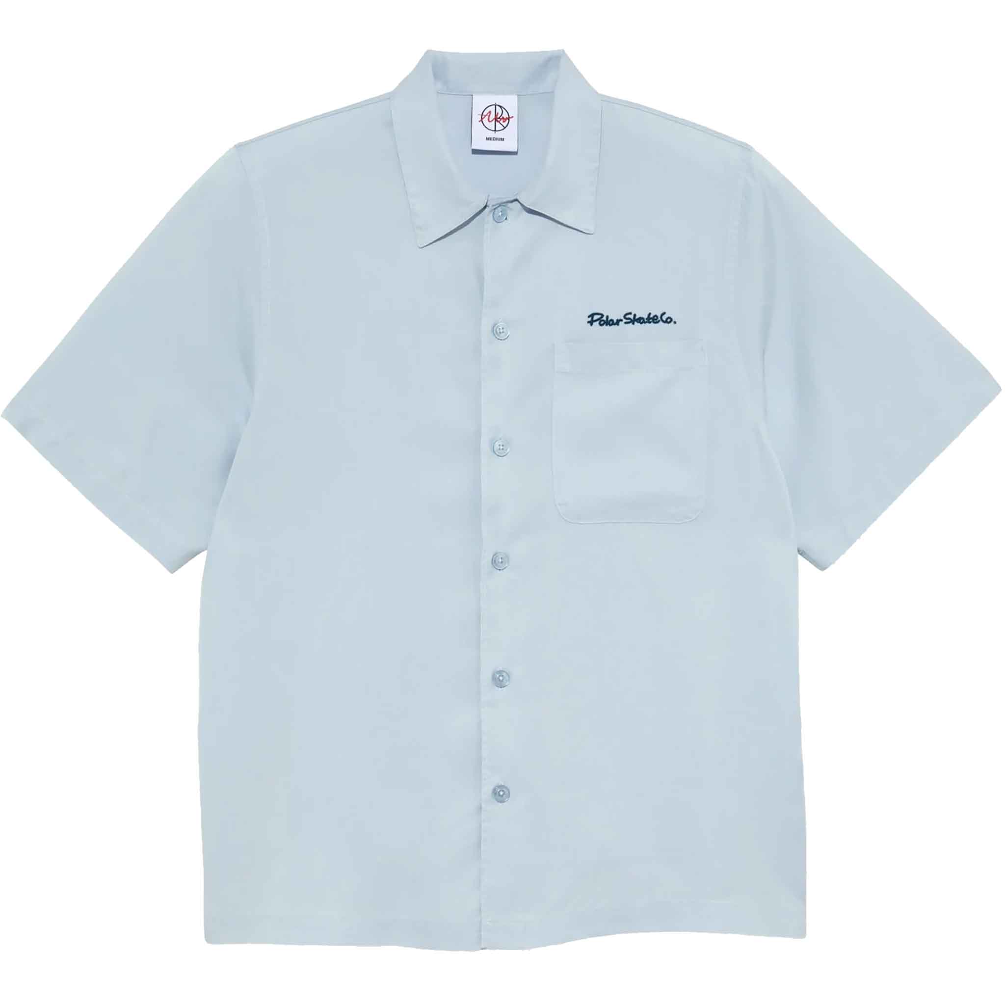 Polar Dual Personality Bowling Shirt Light Blue Button Up