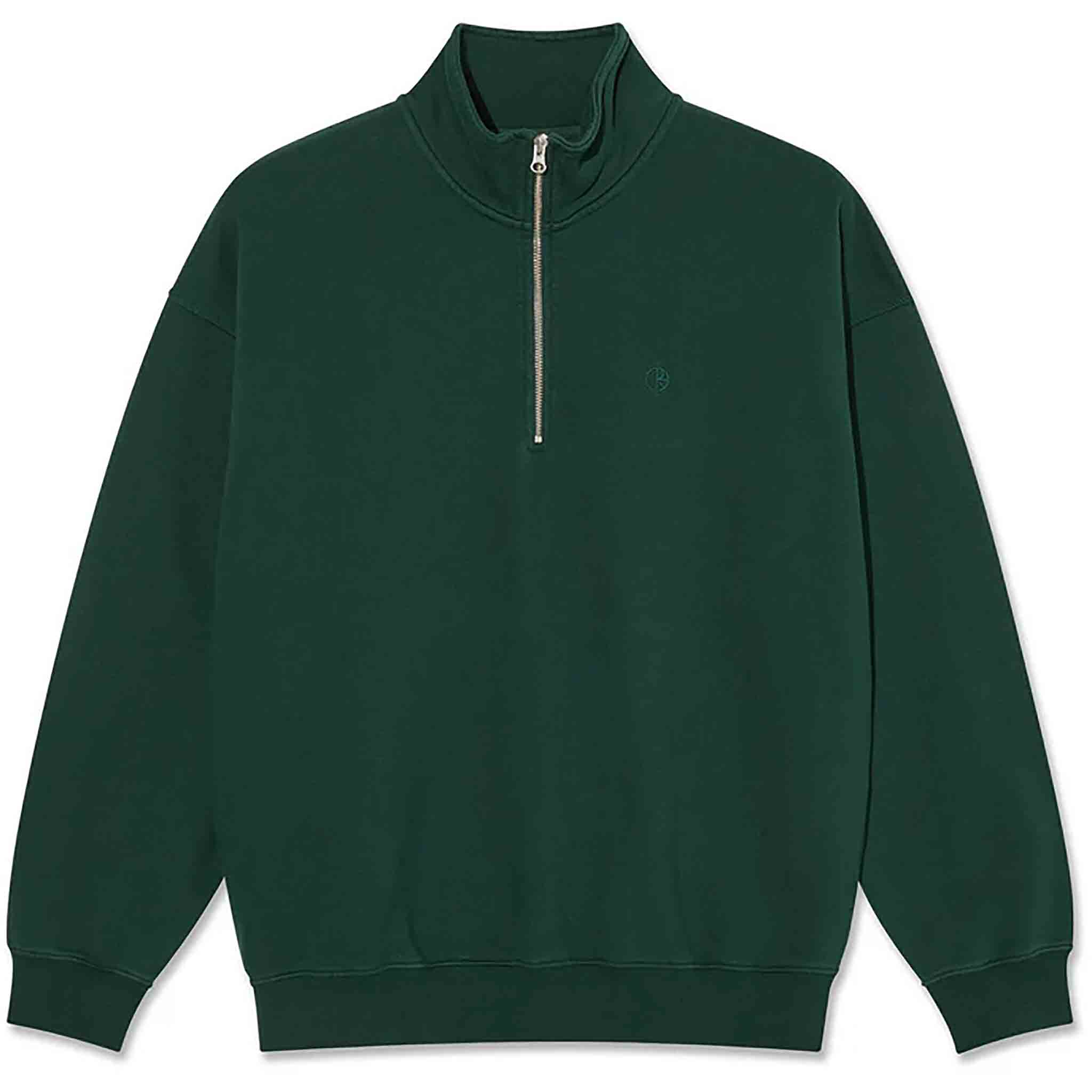 Polar Frankie Half Zip Sweater Dark Emerald Sweatshirts