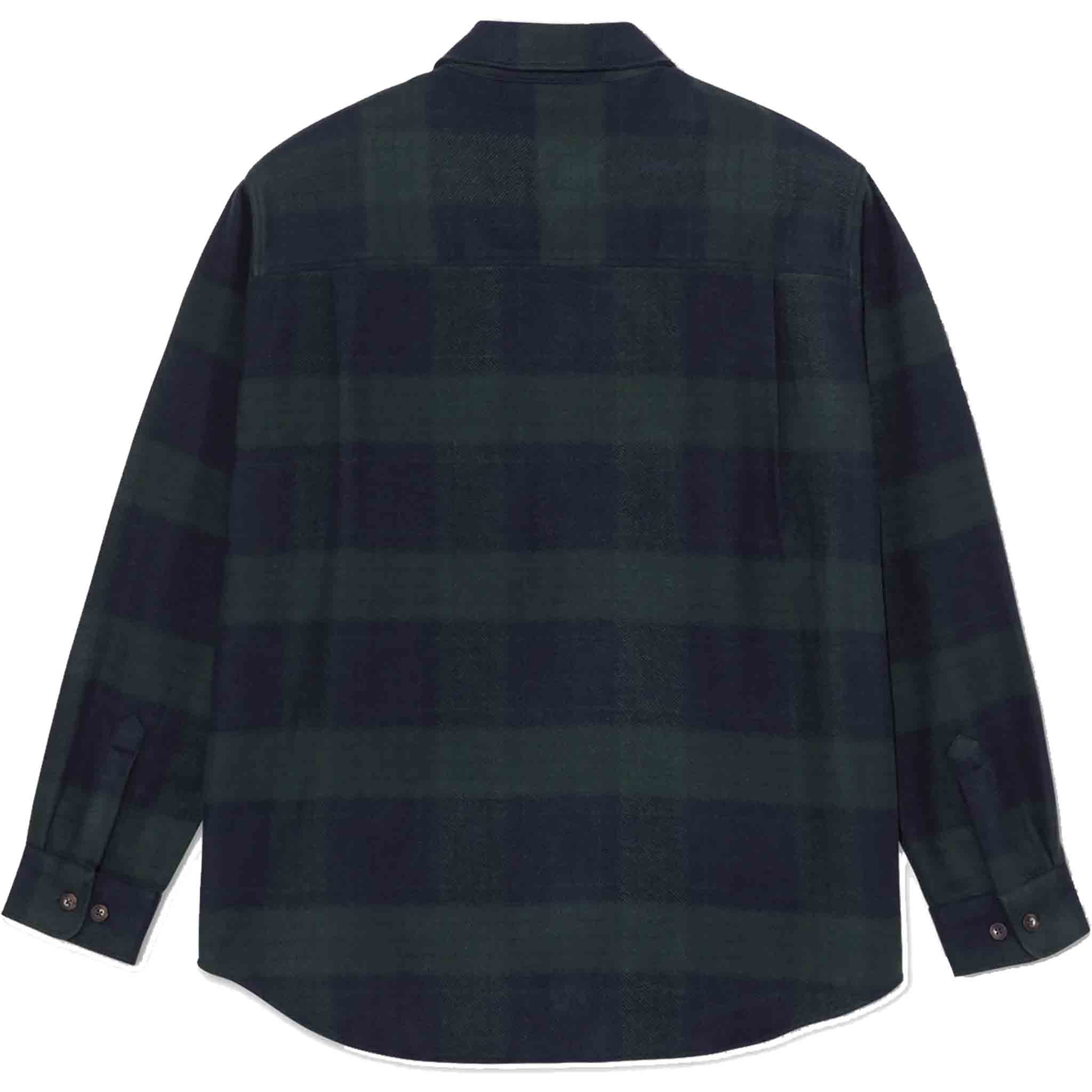 Polar Mike LS Shirt Flannel Shirt Navy Teal Button Up