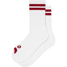 Polar Rib Socks Happy Sad White Red Socks