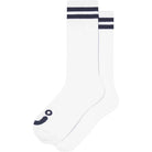 Polar Rib Socks Long Happy Sad White Navy Socks