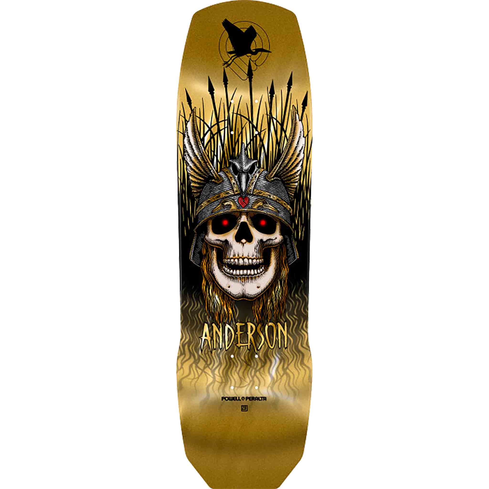 Powell Peralta Anderson Heron '3' 9.13" Skateboard Deck Gold Foil Skateboard