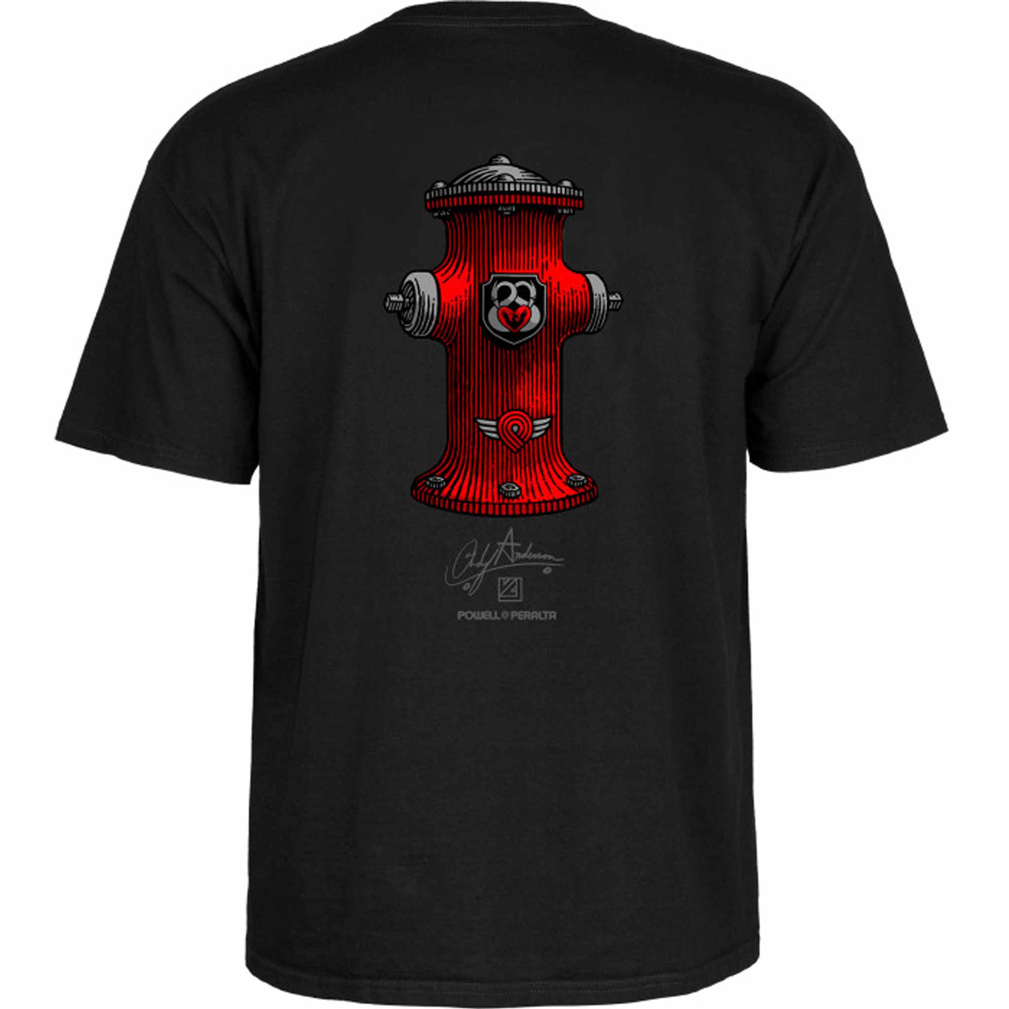 Powell Peralta Anderson Hydrant II Tee Black T Shirt