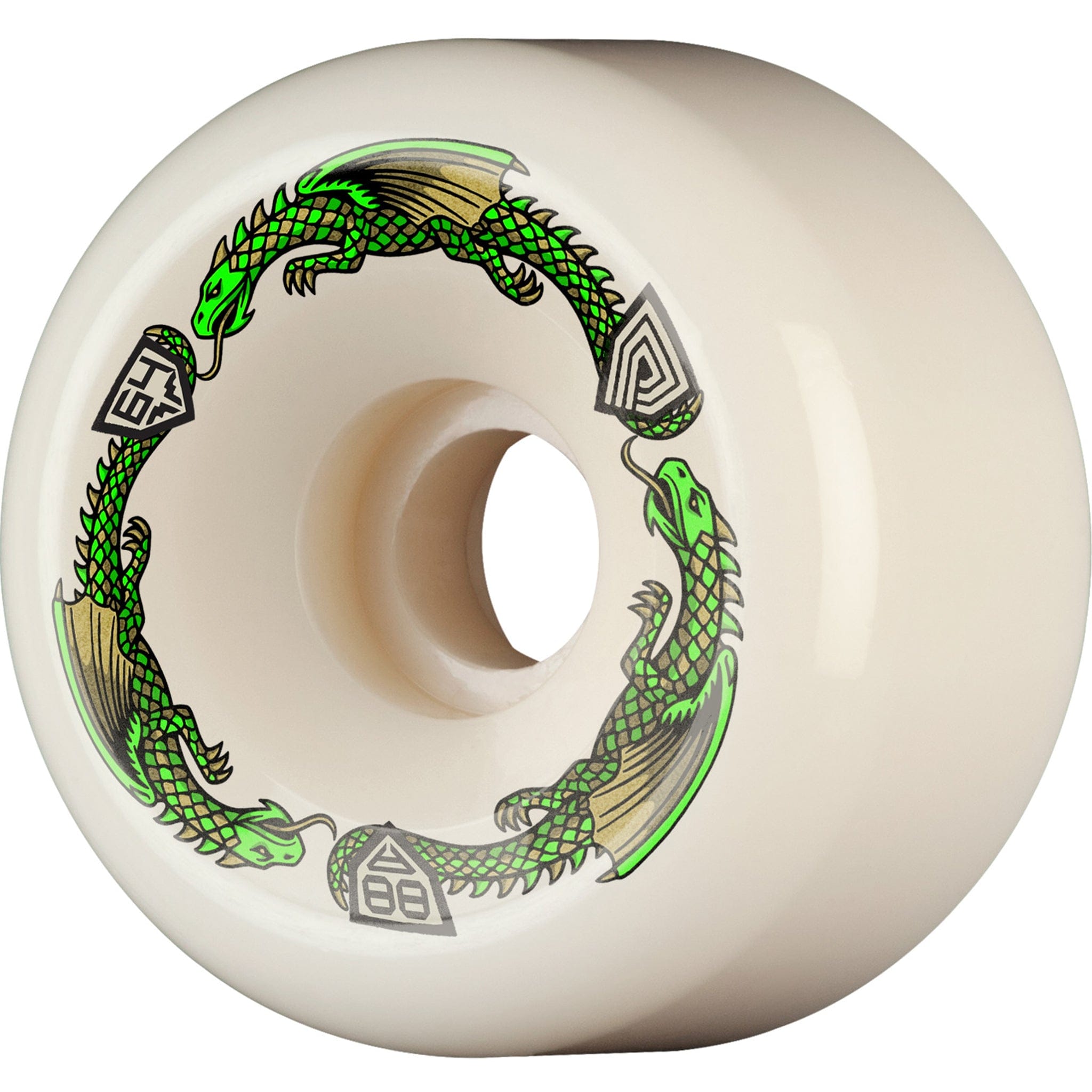 Powell Peralta Dragons Bomber Symmetrical Skateboard Wheels 88a 64mm x 40mm Skateboard Wheels