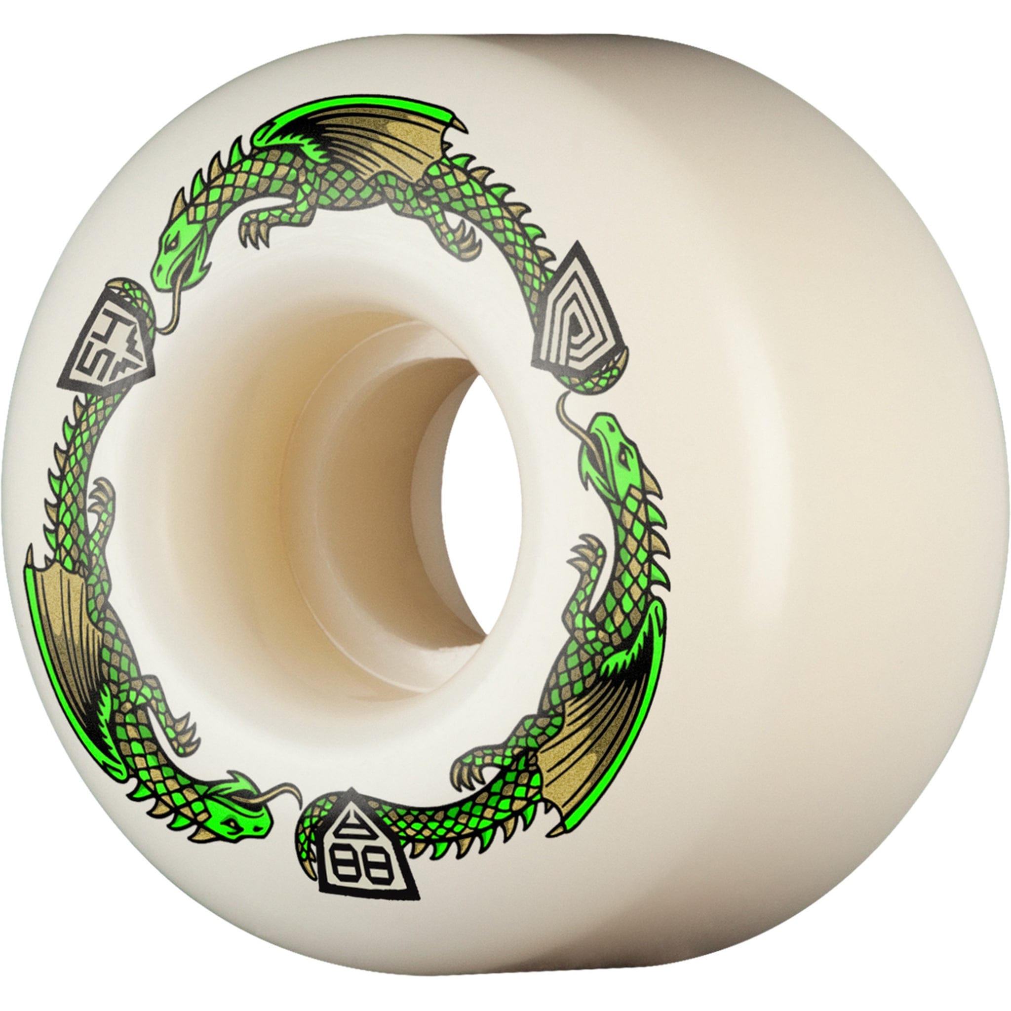 Powell Peralta Dragons V4 Symmetrical Skateboard Wheels 88a 54mm x 34mm Skateboard Wheels