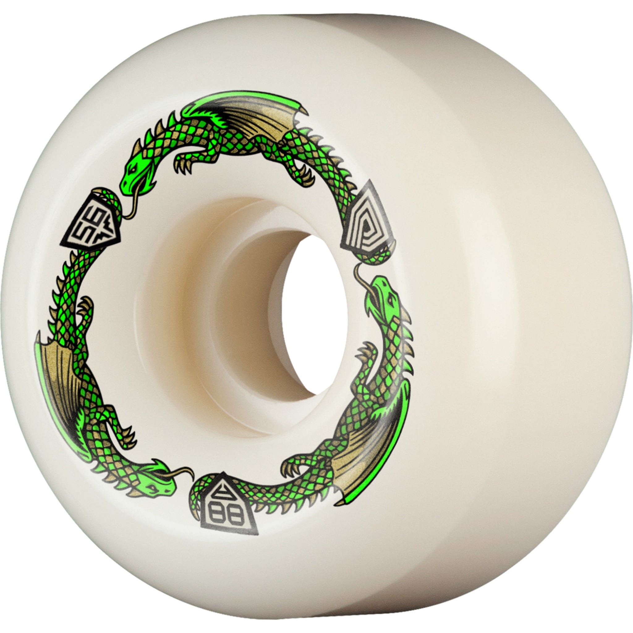 Powell Peralta Dragons V6 Symmetrical Skateboard Wheels 88a 56mm x 36mm Skateboard Wheels