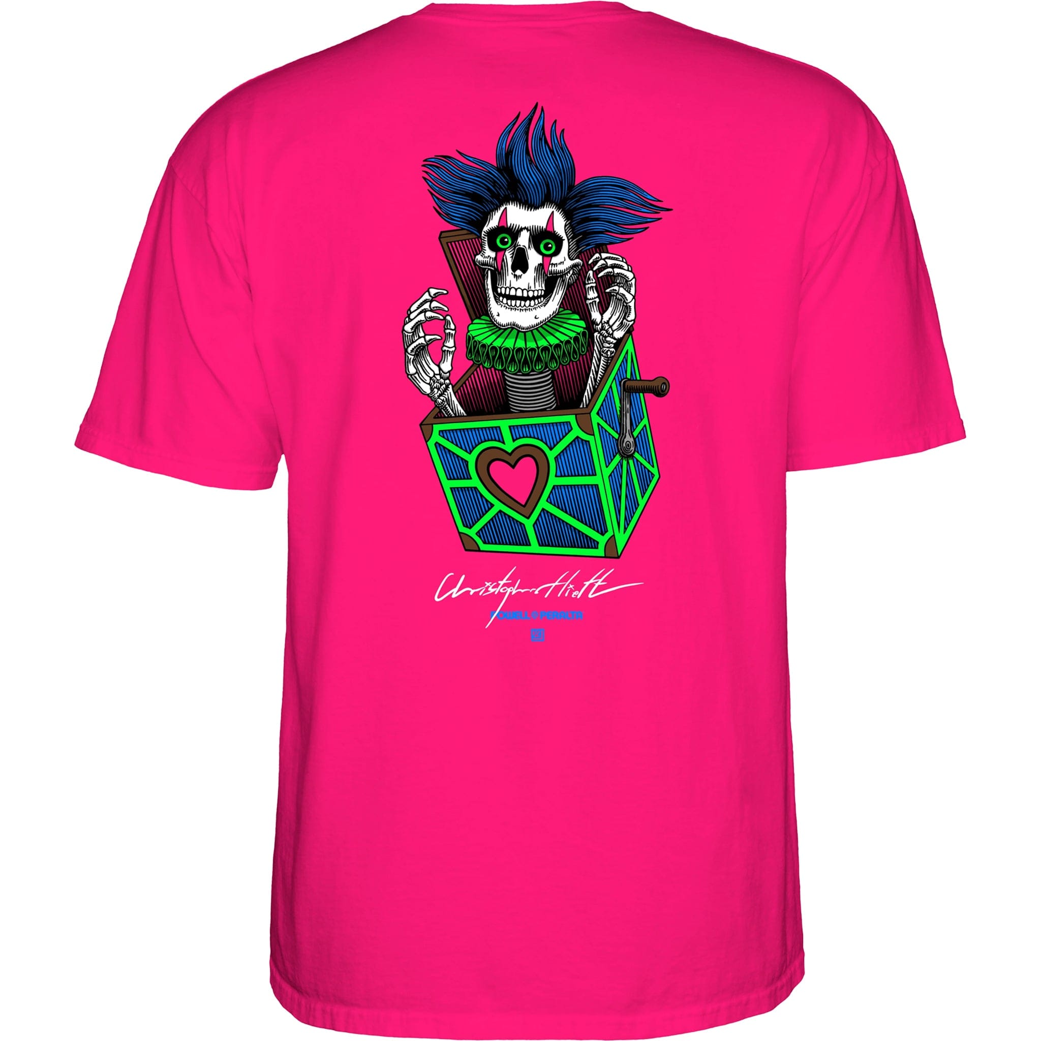 Powell Peralta Hiett Skull T-Shirt Hot Pink T Shirt