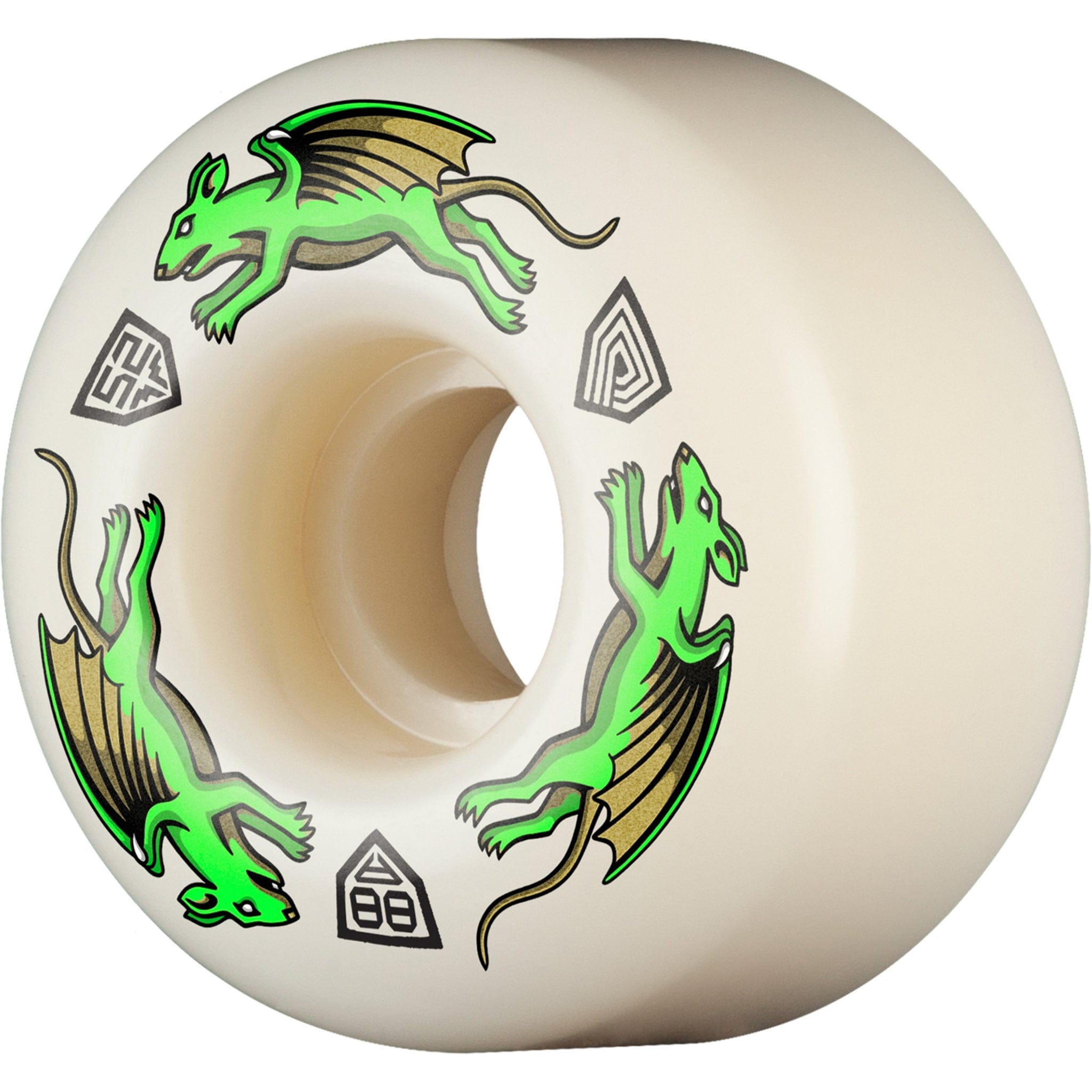 Powell Peralta Nano Rat Dragons AV4 Skateboard Wheels 88a 52mm x 34mm Skateboard Wheels