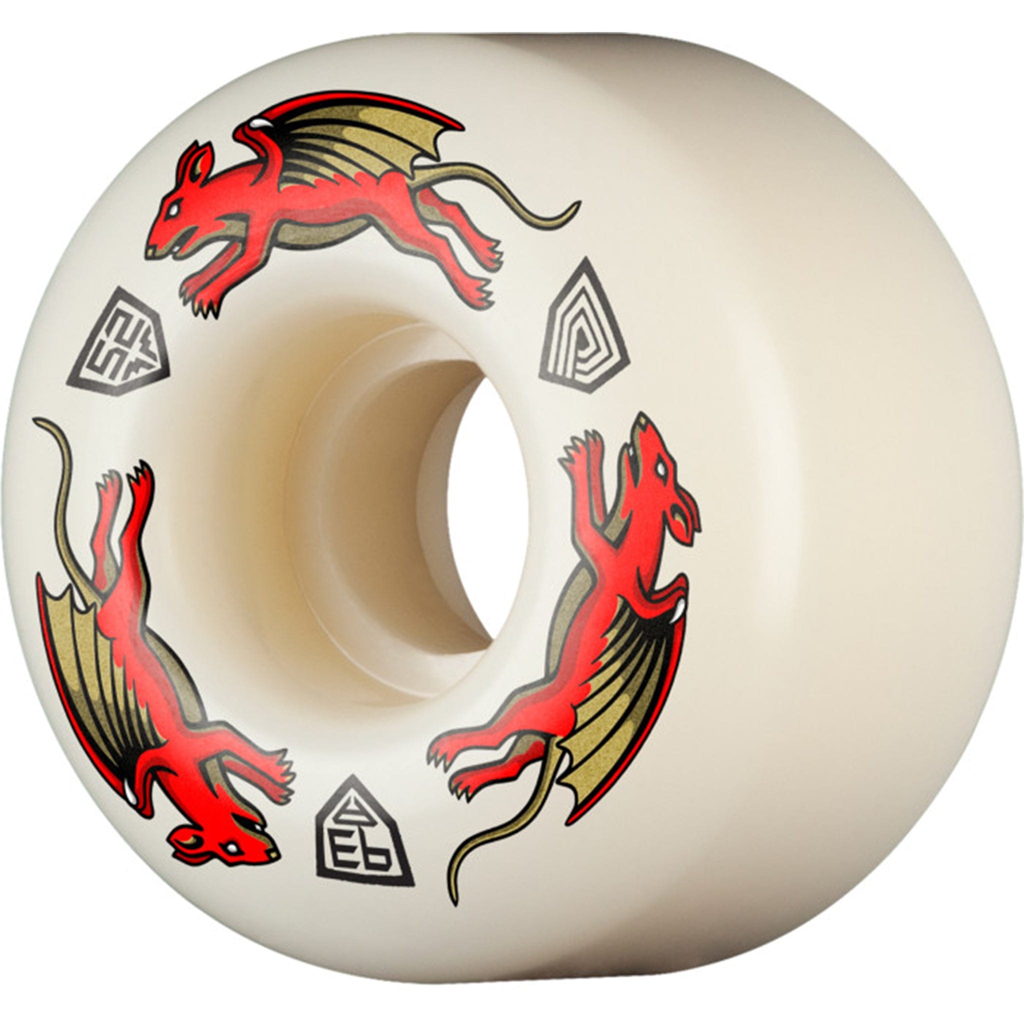 Powell Peralta Nano Rat Dragons AV4 Skateboard Wheels 93a 52mm x 34mm Skateboard Wheels