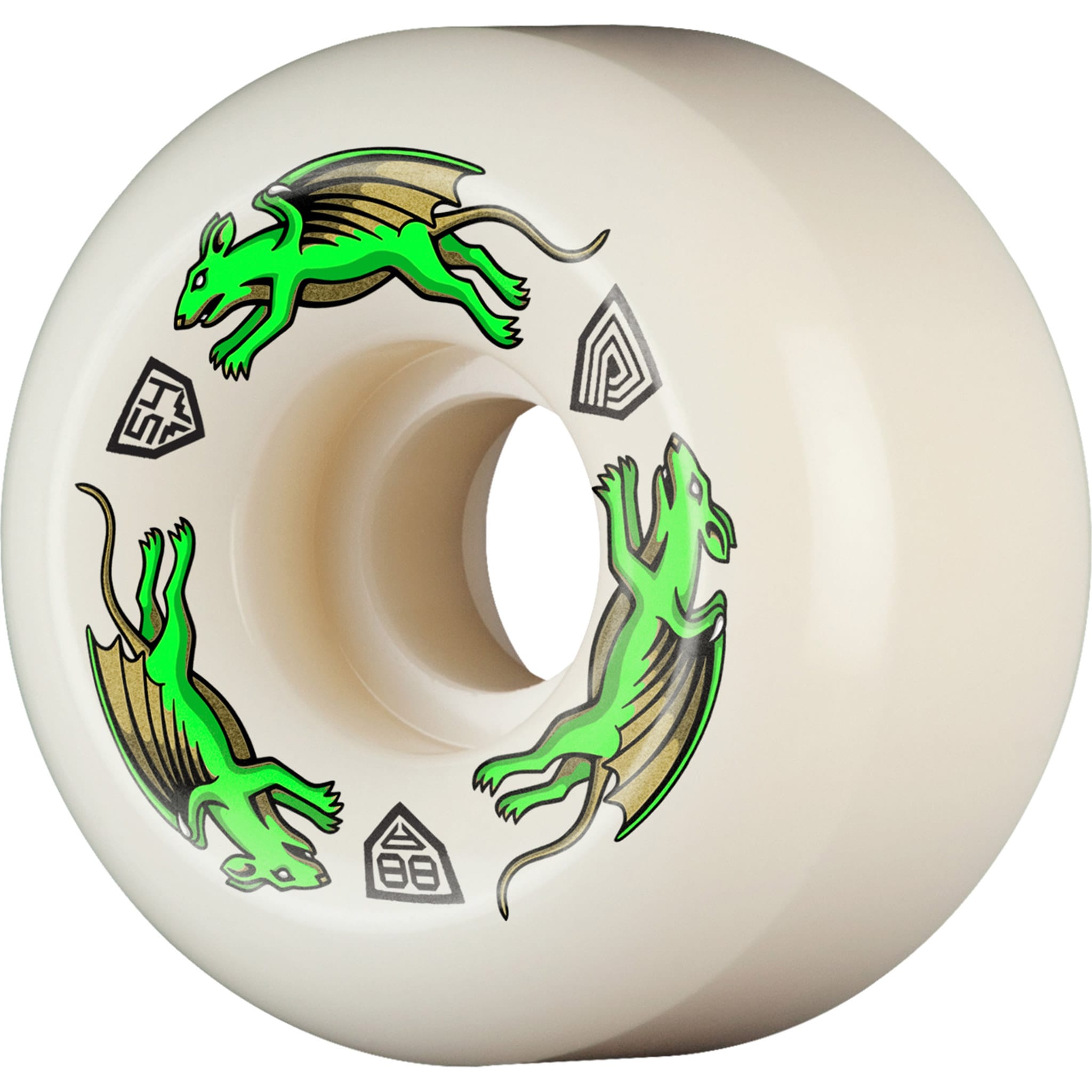 Powell Peralta Nano Rat Dragons AV6 Skateboard Wheels 88a 54mm x 34mm Skateboard Wheels