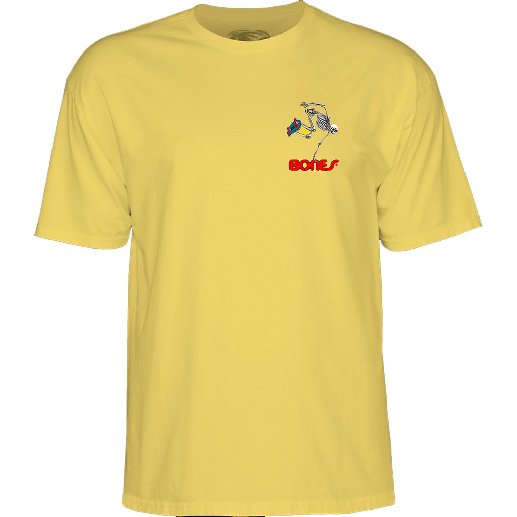 Powell Peralta Skateboarding Skeleton Tee Yellow T Shirt