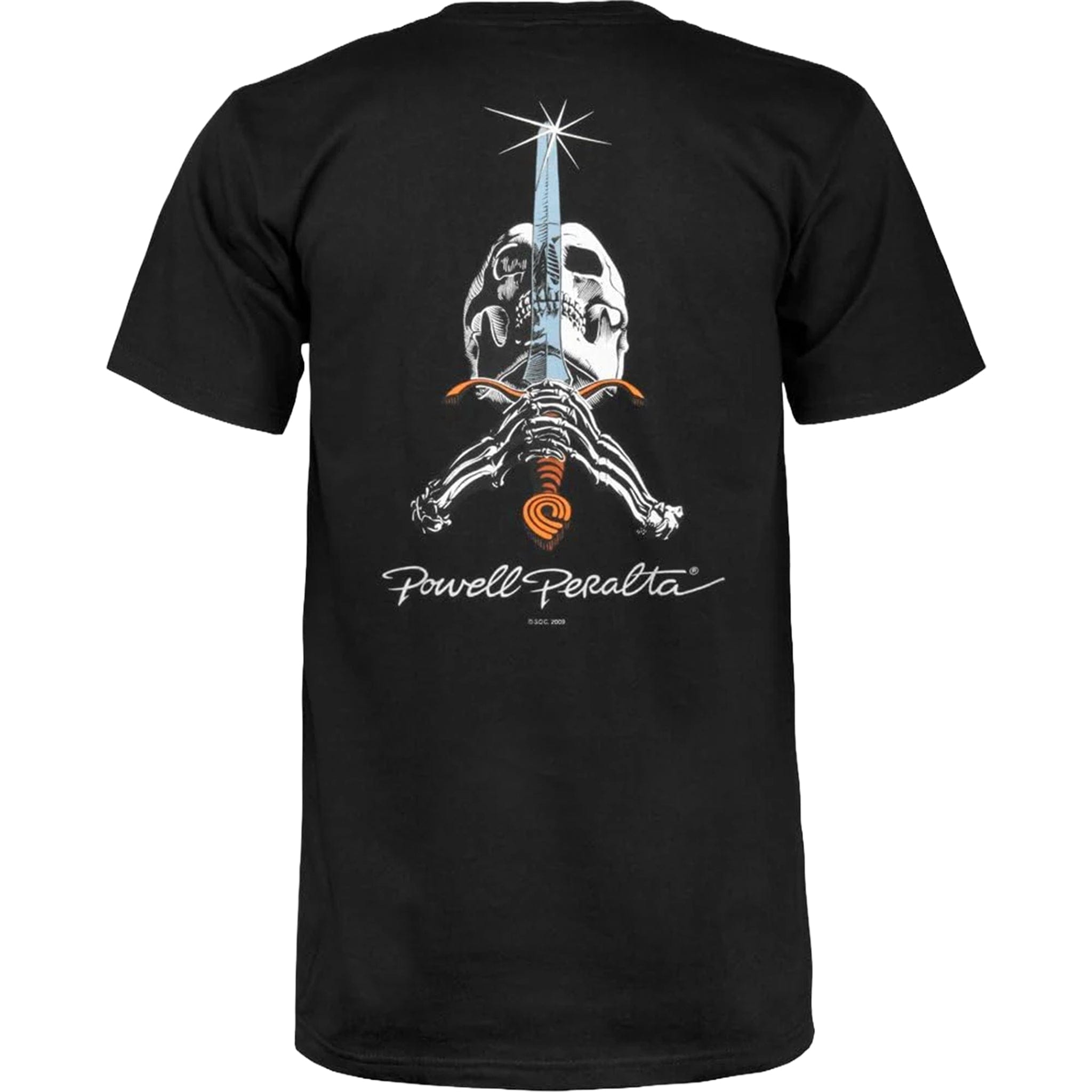 Powell Peralta Skull & Sword T-Shirt Black T Shirt