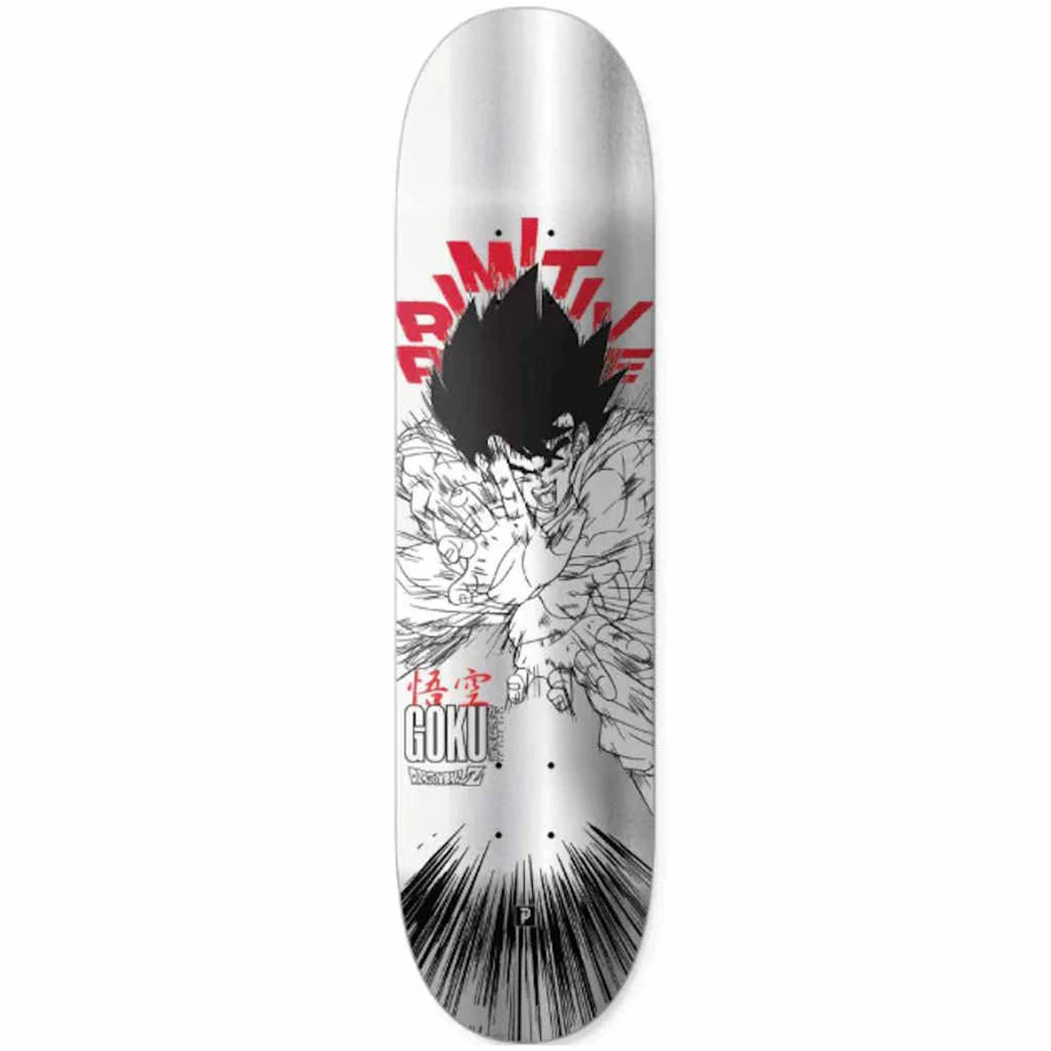 Primitive X Dragon Ball Z Goku Energy 8.5" Skateboard Deck Silver Skateboard